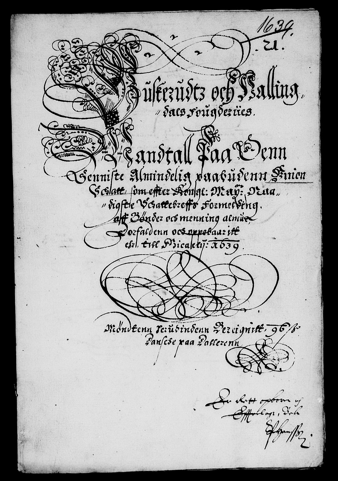 Rentekammeret inntil 1814, Reviderte regnskaper, Lensregnskaper, AV/RA-EA-5023/R/Rb/Rba/L0146: Akershus len, 1639