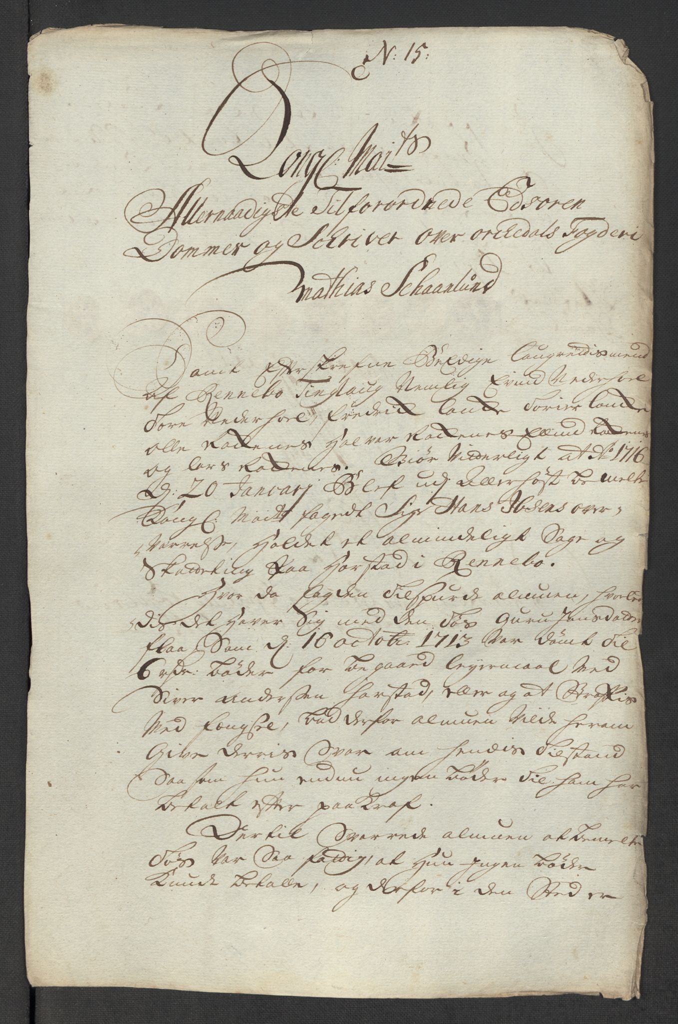 Rentekammeret inntil 1814, Reviderte regnskaper, Fogderegnskap, RA/EA-4092/R60/L3966: Fogderegnskap Orkdal og Gauldal, 1715, s. 495