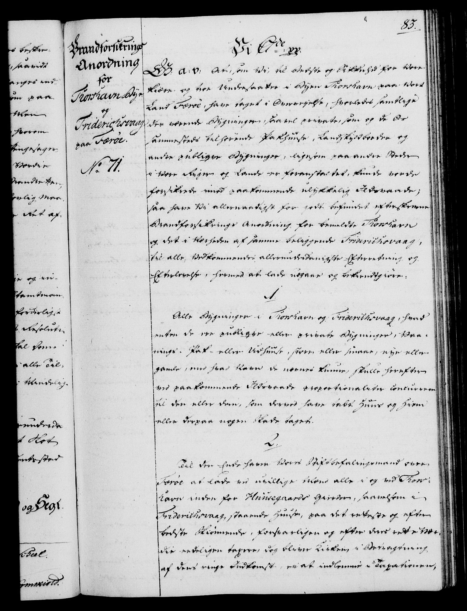 Rentekammeret, Kammerkanselliet, AV/RA-EA-3111/G/Gg/Gga/L0013: Norsk ekspedisjonsprotokoll med register (merket RK 53.13), 1784-1787, s. 83