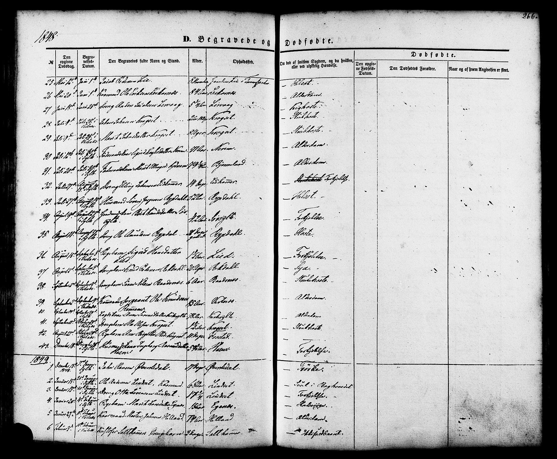 Ministerialprotokoller, klokkerbøker og fødselsregistre - Møre og Romsdal, AV/SAT-A-1454/539/L0529: Ministerialbok nr. 539A02, 1848-1872, s. 266