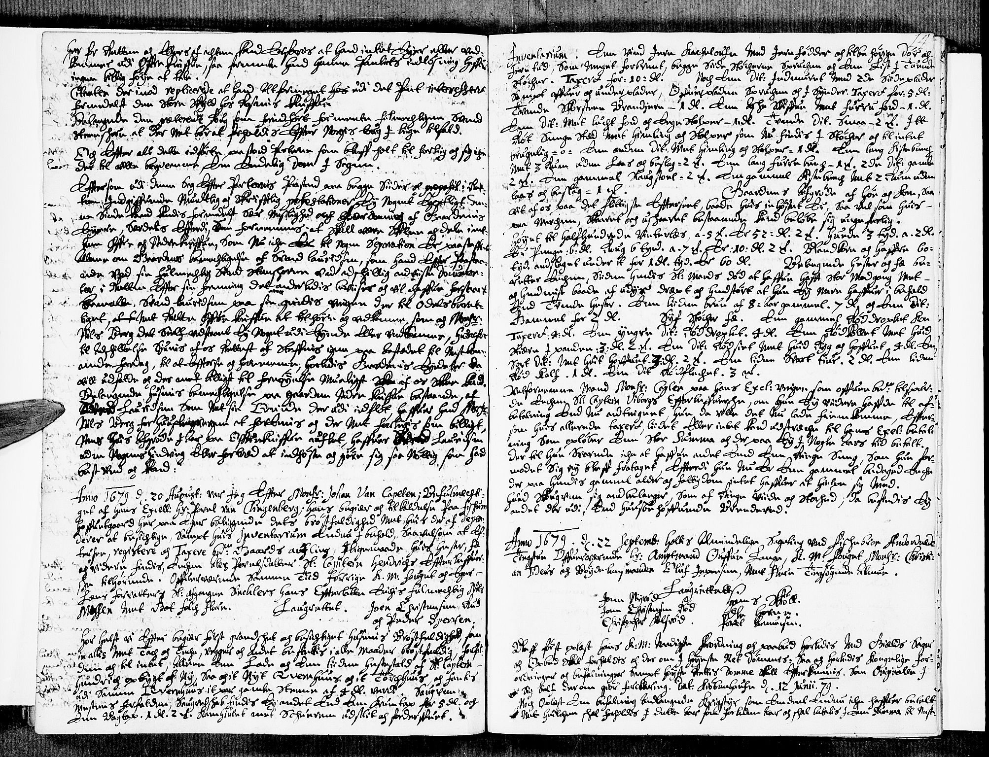 Eiker, Modum og Sigdal sorenskriveri, AV/SAKO-A-123/F/Fa/Faa/L0014: Tingbok, 1679, s. 13b-14a