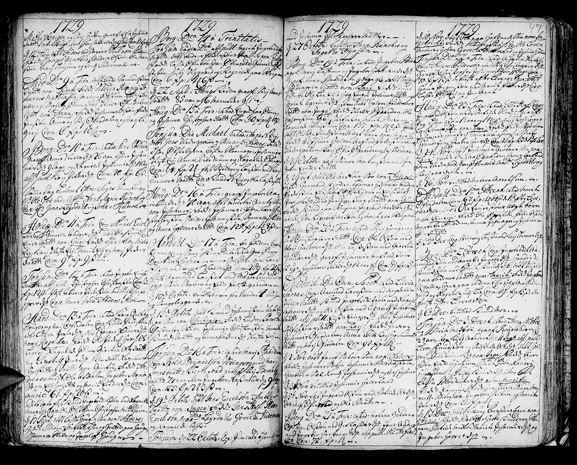 Lærdal sokneprestembete, SAB/A-81201: Ministerialbok nr. A 1, 1711-1752, s. 47