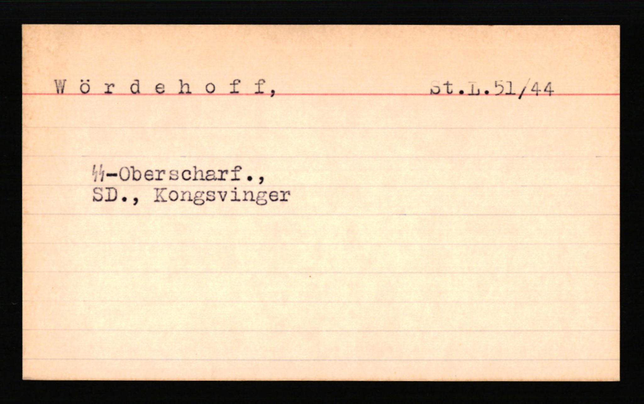 SS- und Polizeigericht Nord (IX), AV/RA-RAFA-3182/0001/C/Ca/L0007: kartotekkort for personer alfabetisk på etternavn: T-Å, 1940-1945, s. 449