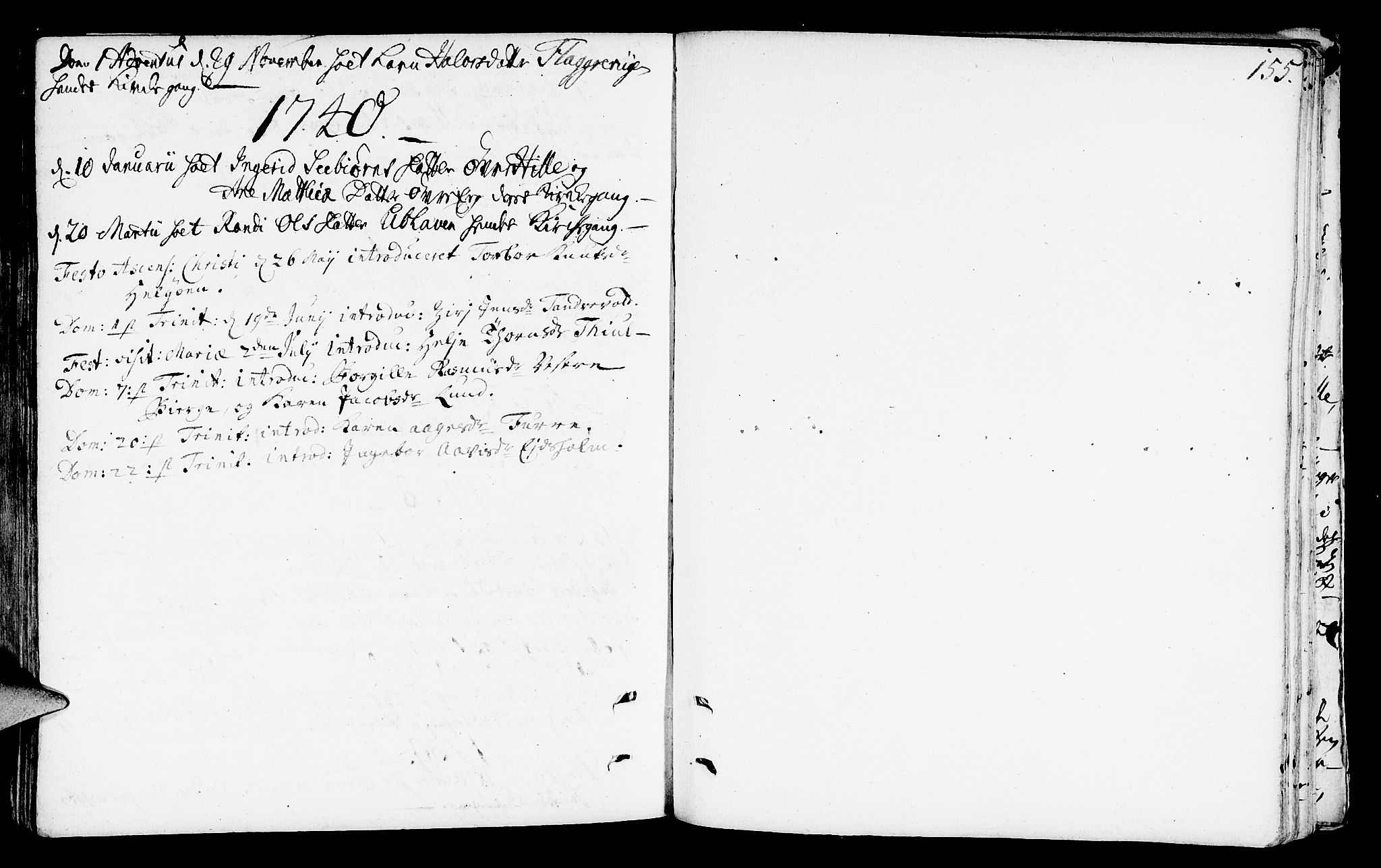 Nedstrand sokneprestkontor, SAST/A-101841/01/IV: Ministerialbok nr. A 1 /2, 1724-1740, s. 155