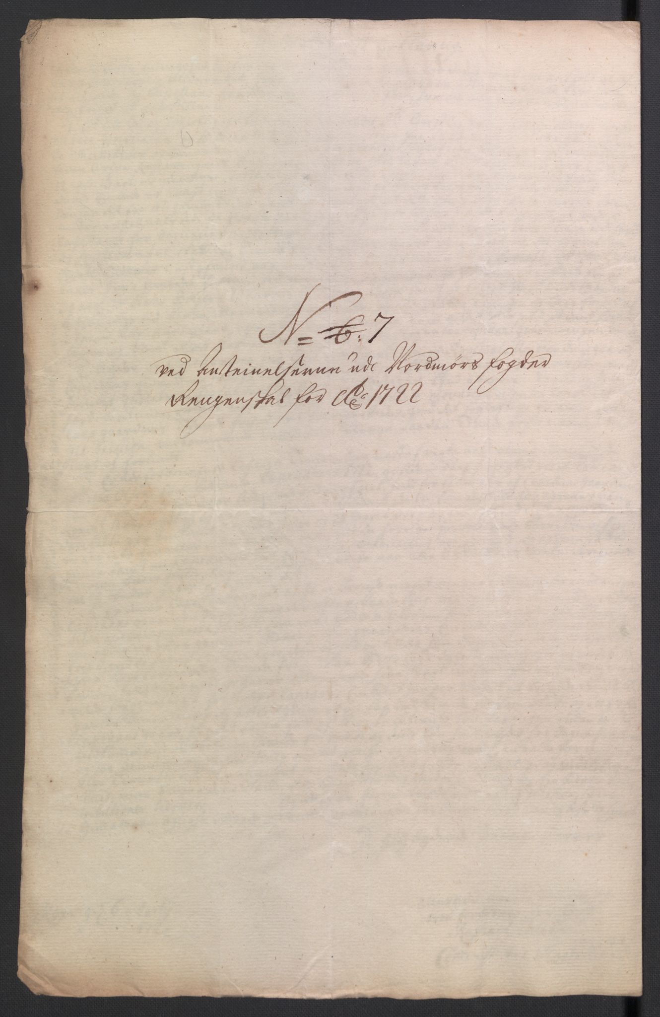 Rentekammeret inntil 1814, Reviderte regnskaper, Fogderegnskap, RA/EA-4092/R56/L3755: Fogderegnskap Nordmøre, 1722, s. 408