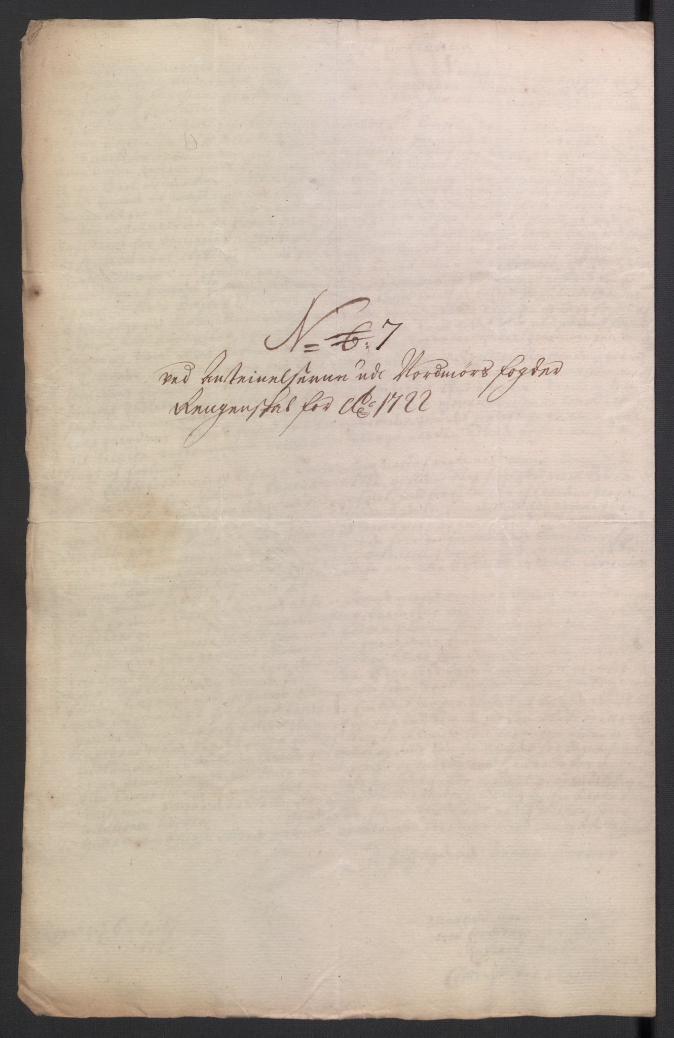 Rentekammeret inntil 1814, Reviderte regnskaper, Fogderegnskap, AV/RA-EA-4092/R56/L3755: Fogderegnskap Nordmøre, 1722, s. 408