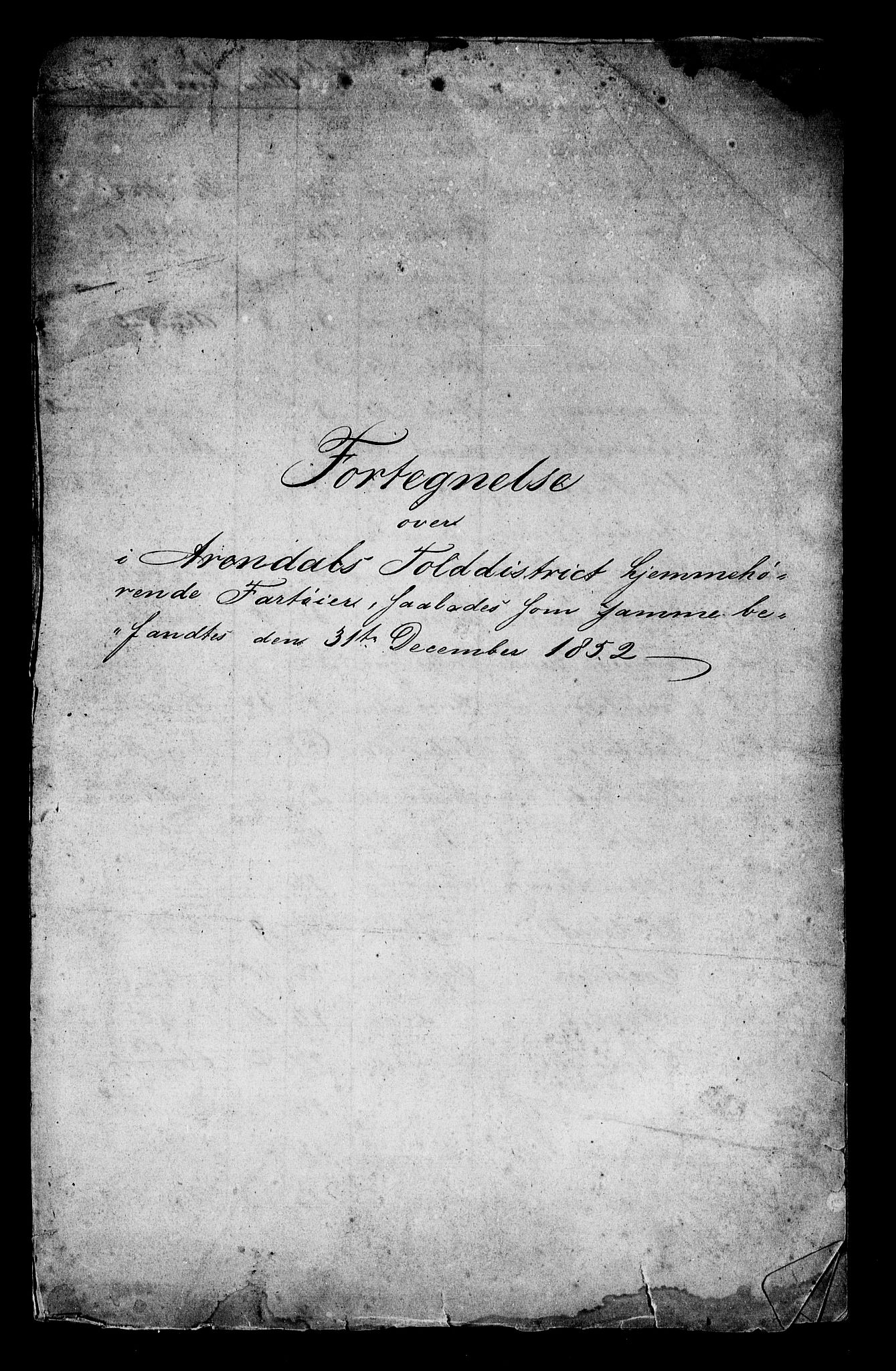 Arendal tollsted, SAK/1351-0003/H/Ha/L0903: Fortegnelse og spesifikasjoner over fartøyer hjemmehørende i Arendal tolldistrikt, 1823-1915, s. 39