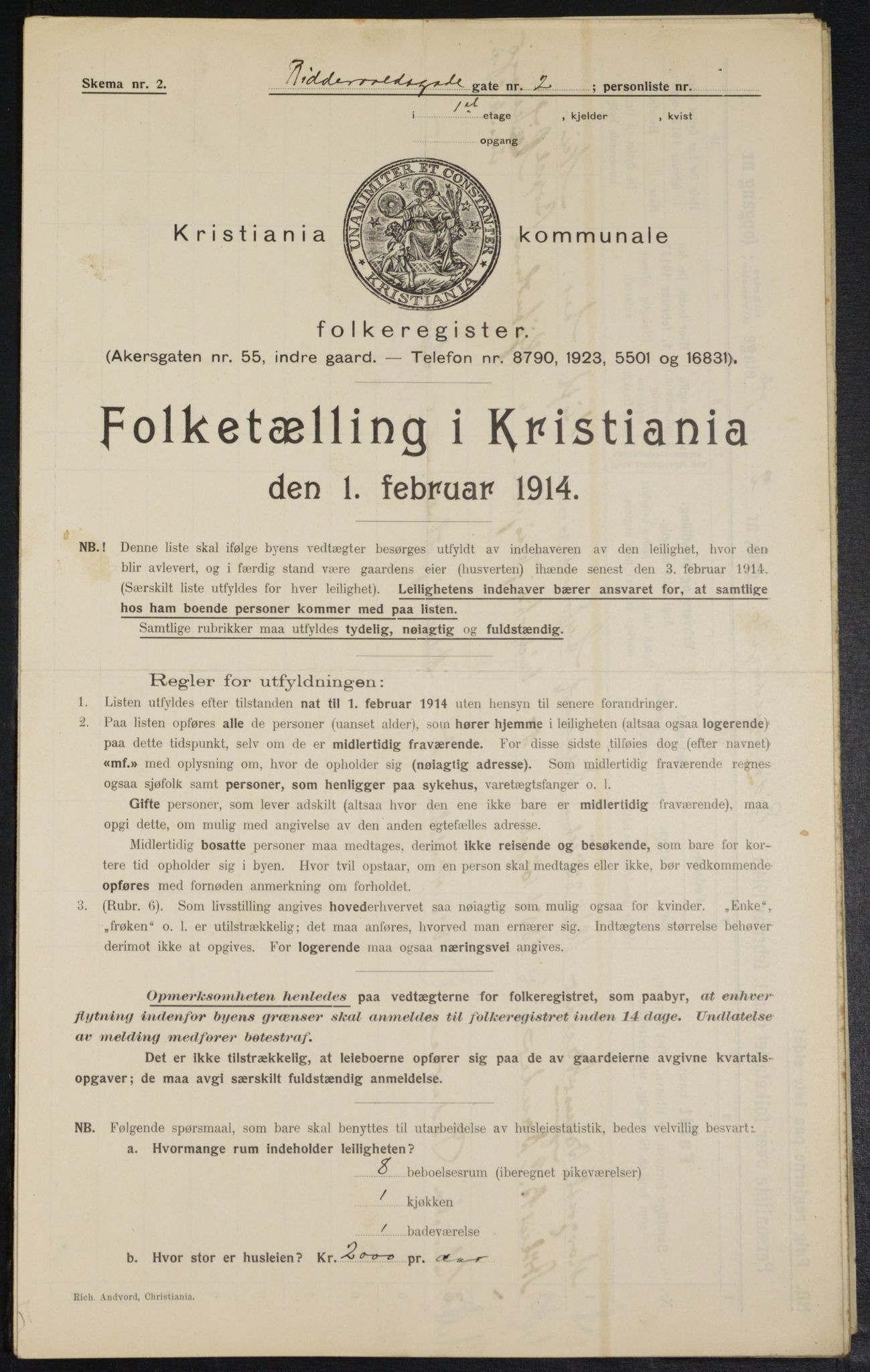 OBA, Kommunal folketelling 1.2.1914 for Kristiania, 1914, s. 82942