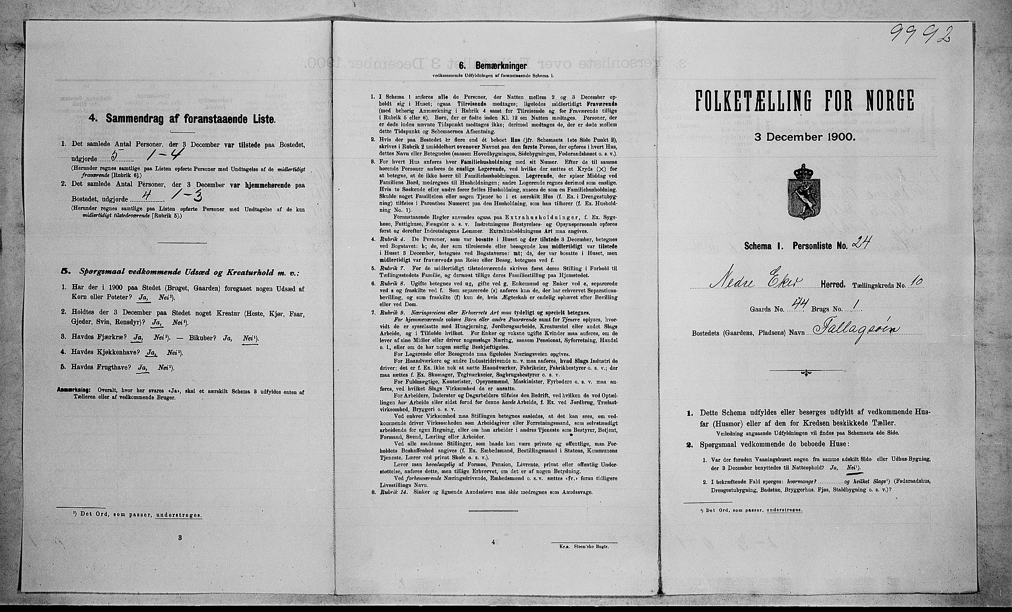 RA, Folketelling 1900 for 0625 Nedre Eiker herred, 1900, s. 1295