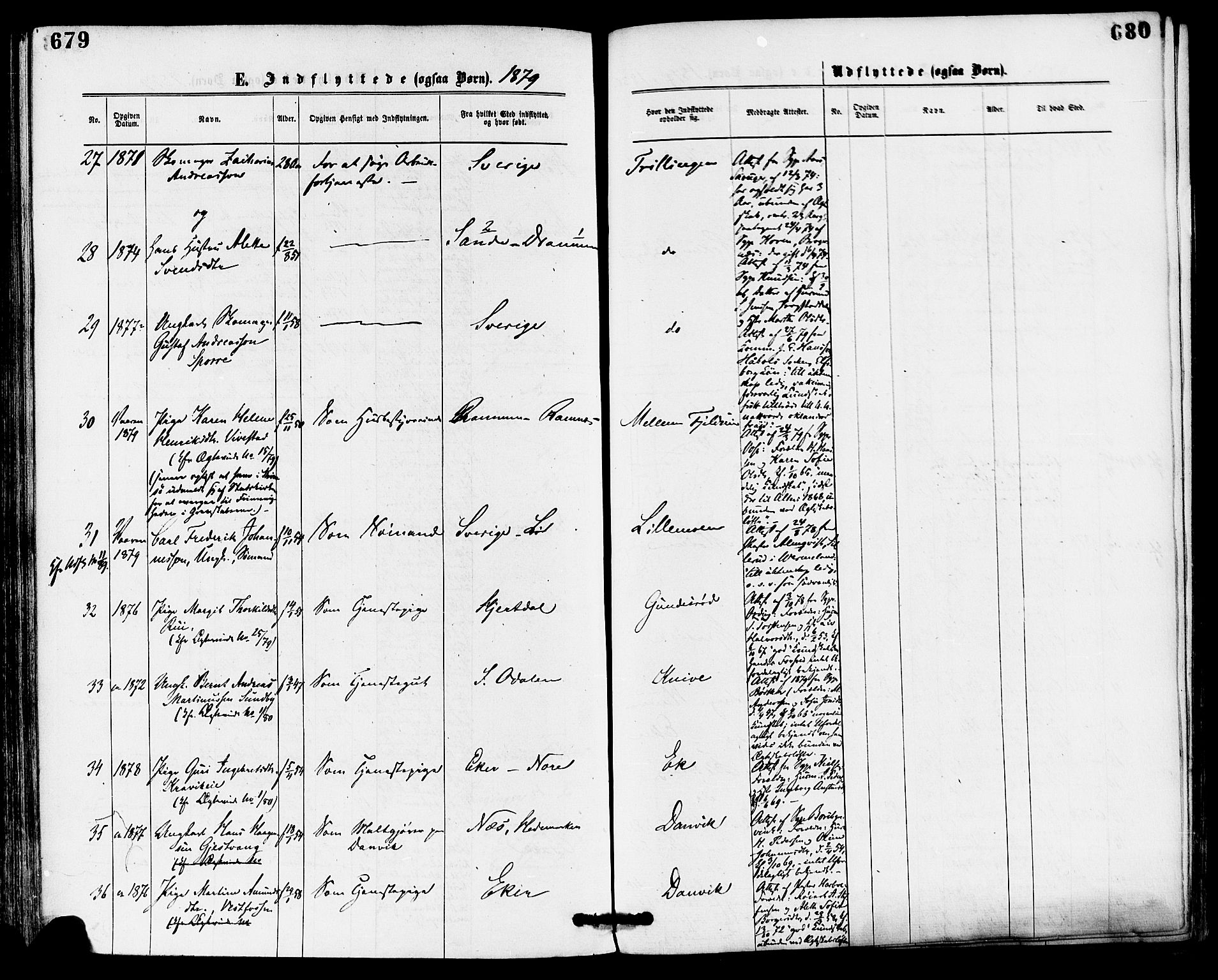 Skoger kirkebøker, AV/SAKO-A-59/F/Fa/L0005: Ministerialbok nr. I 5, 1873-1884, s. 679-680