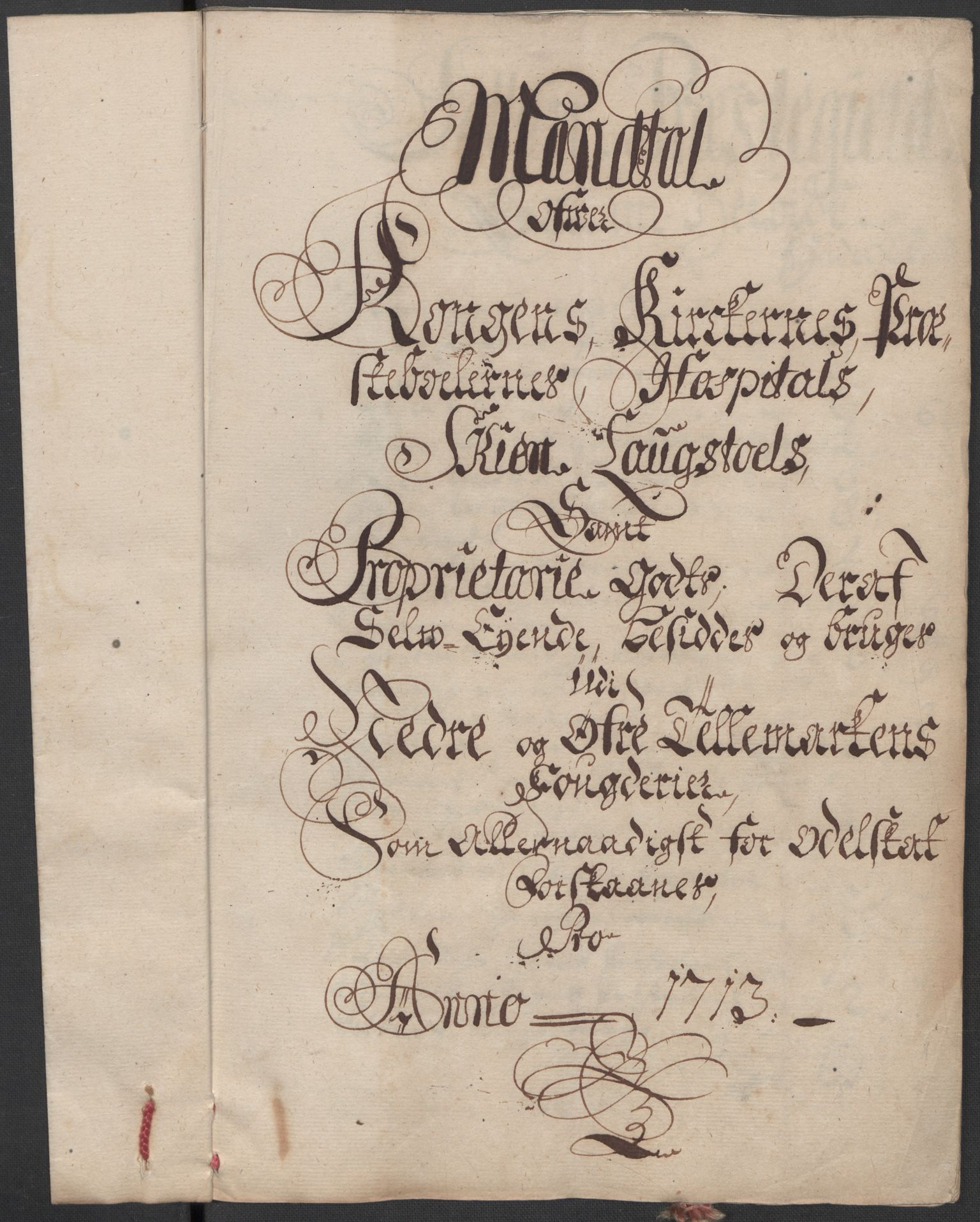 Rentekammeret inntil 1814, Reviderte regnskaper, Fogderegnskap, AV/RA-EA-4092/R36/L2125: Fogderegnskap Øvre og Nedre Telemark og Bamble, 1713, s. 192