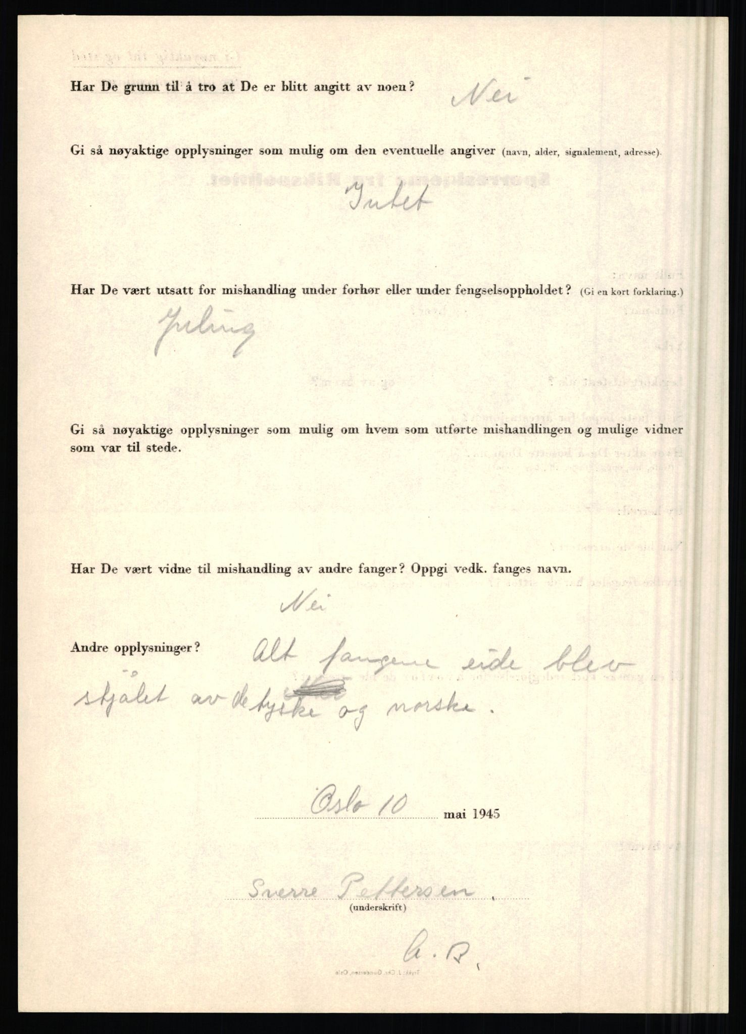 Rikspolitisjefen, AV/RA-S-1560/L/L0014: Pettersen, Aksel - Savosnick, Ernst, 1940-1945, s. 146