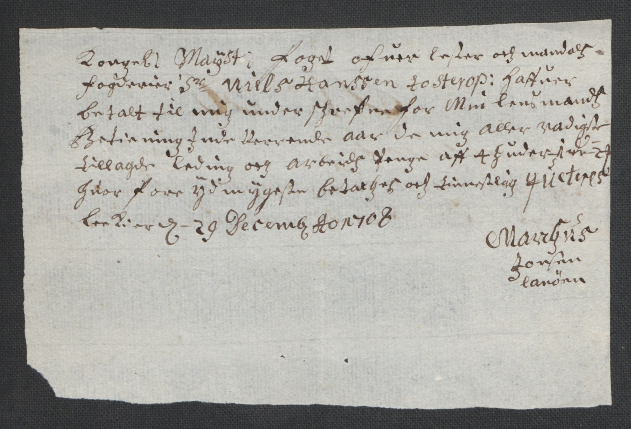 Rentekammeret inntil 1814, Reviderte regnskaper, Fogderegnskap, AV/RA-EA-4092/R43/L2552: Fogderegnskap Lista og Mandal, 1705-1709, s. 172