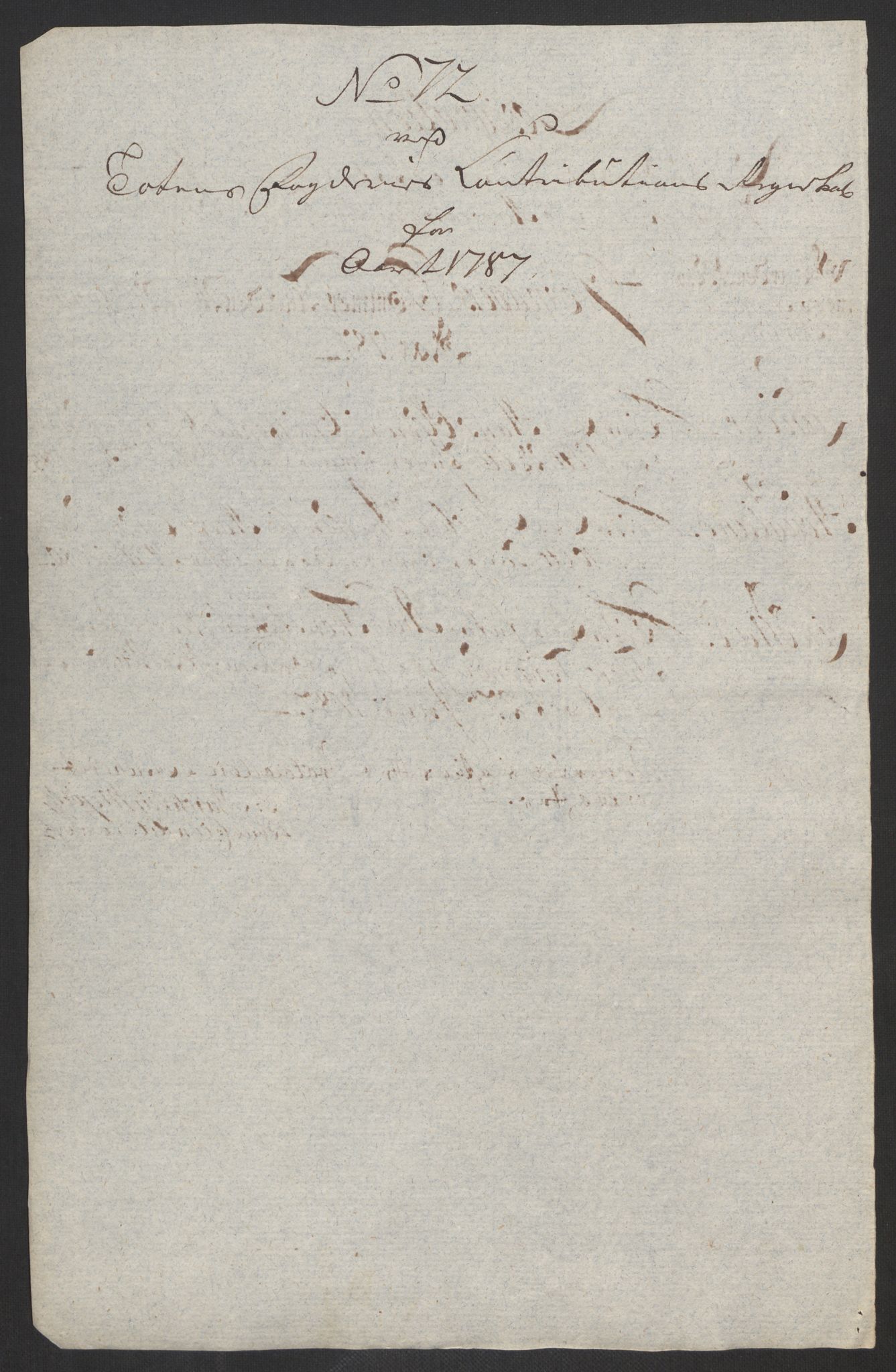 Rentekammeret inntil 1814, Reviderte regnskaper, Fogderegnskap, AV/RA-EA-4092/R19/L1374: Fogderegnskap Toten, Hadeland og Vardal, 1787, s. 233