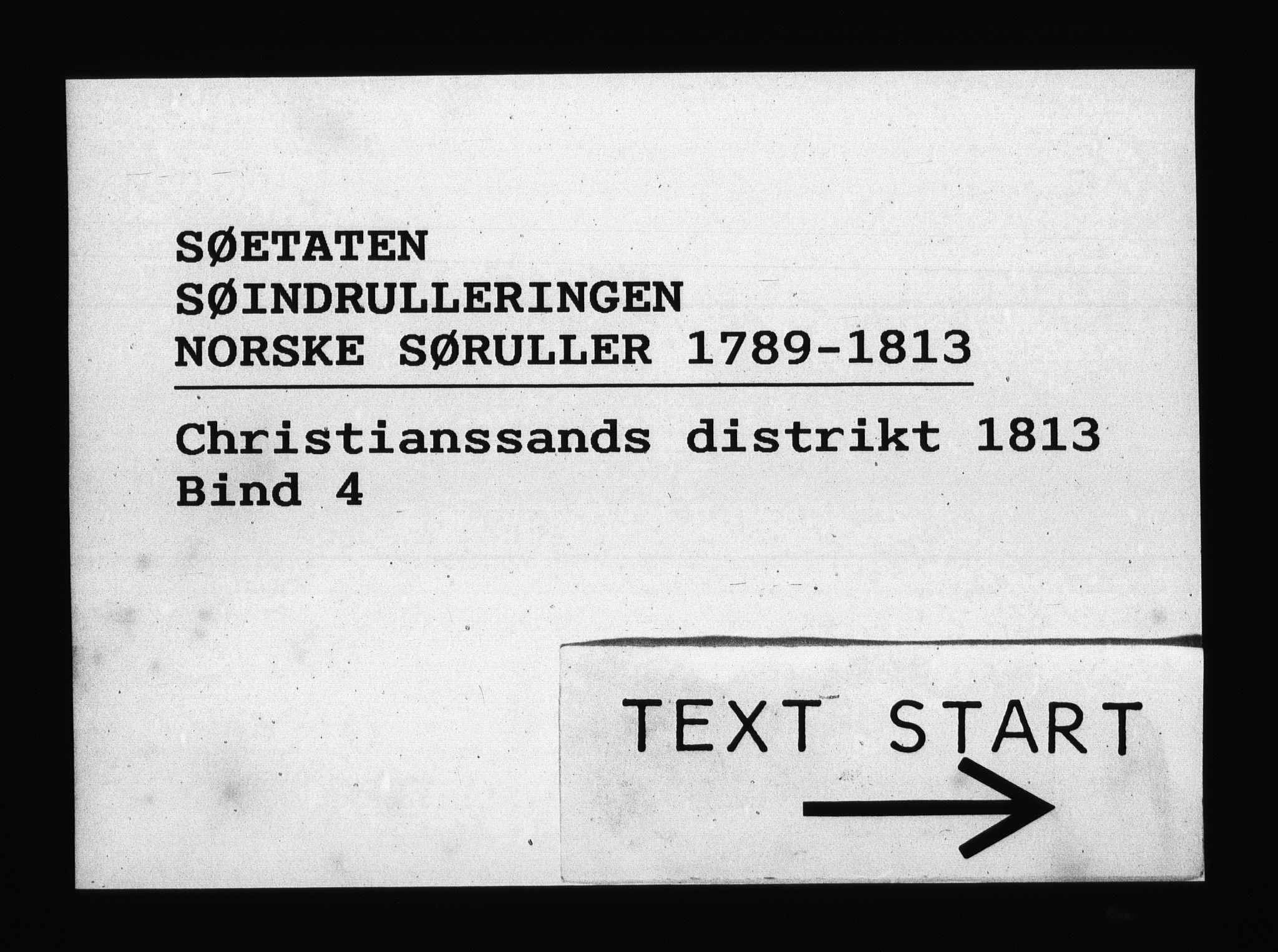 Sjøetaten, AV/RA-EA-3110/F/L0094: Kristiansand distrikt, bind 4, 1813