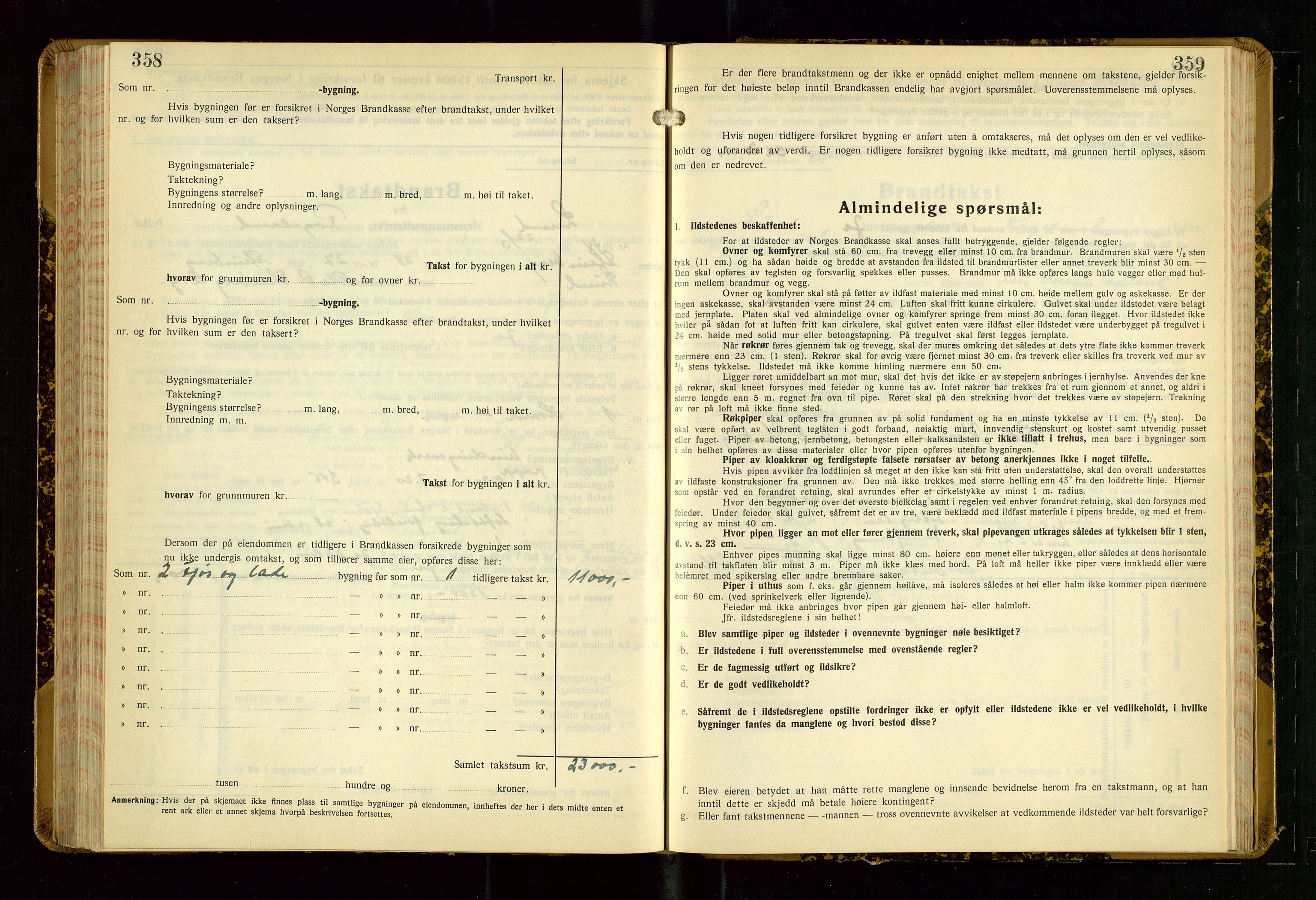 Lund lensmannskontor, AV/SAST-A-100303/Gob/L0006: "Brandtakstprotokoll", 1938-1951, s. 358-359