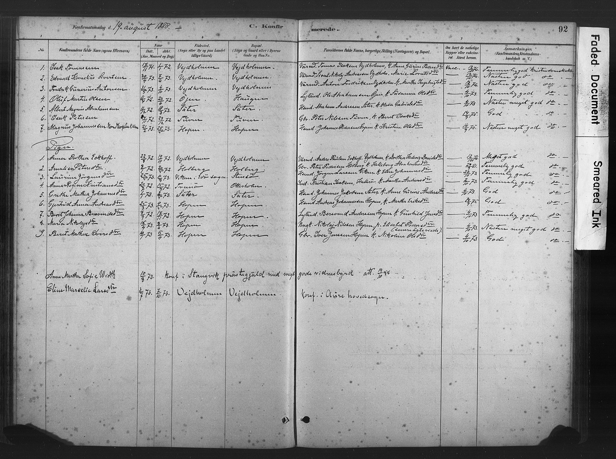 Ministerialprotokoller, klokkerbøker og fødselsregistre - Møre og Romsdal, AV/SAT-A-1454/583/L0954: Ministerialbok nr. 583A01, 1880-1906, s. 92