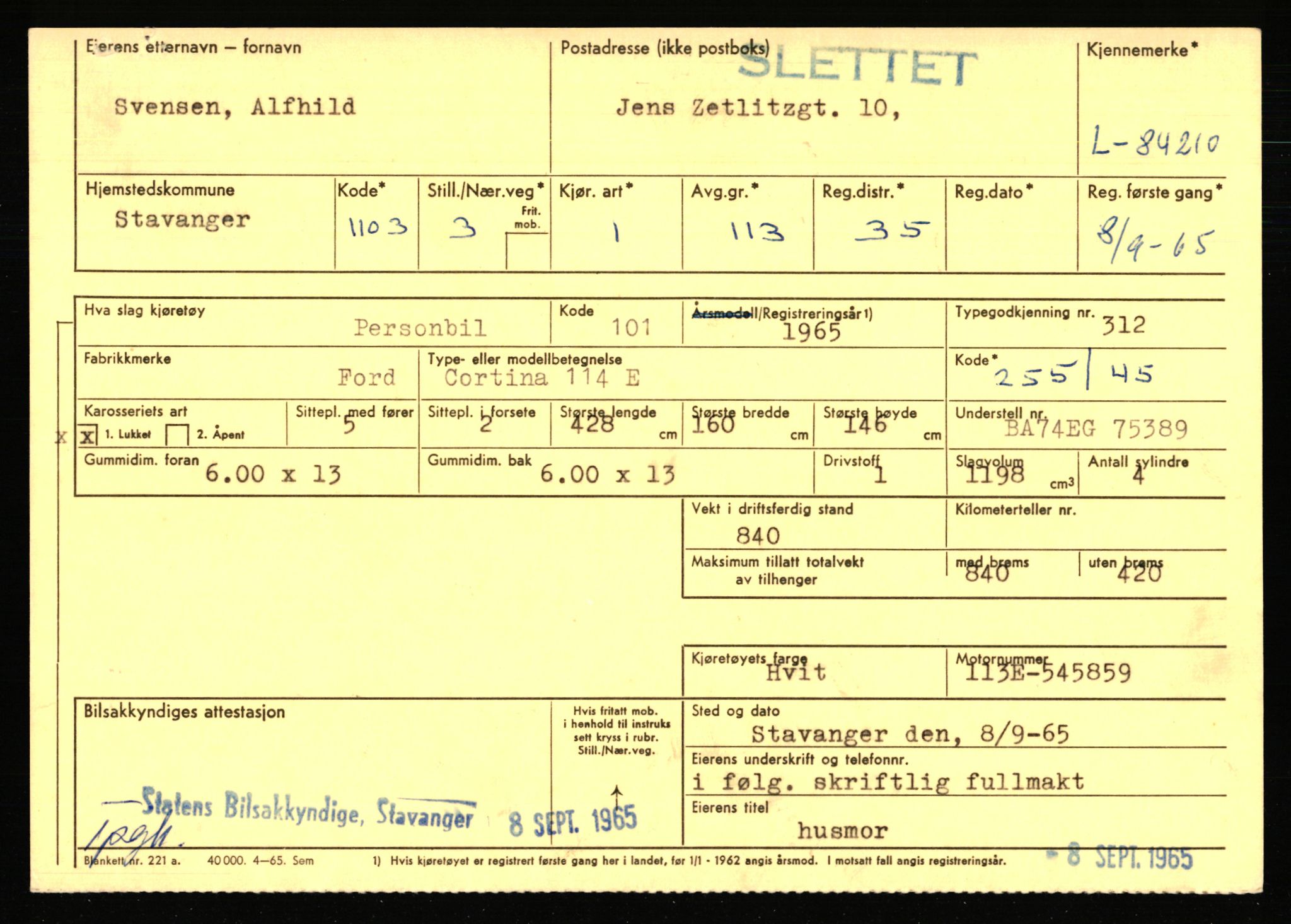 Stavanger trafikkstasjon, AV/SAST-A-101942/0/F/L0073: L-84100 - L-86499, 1930-1971, s. 129