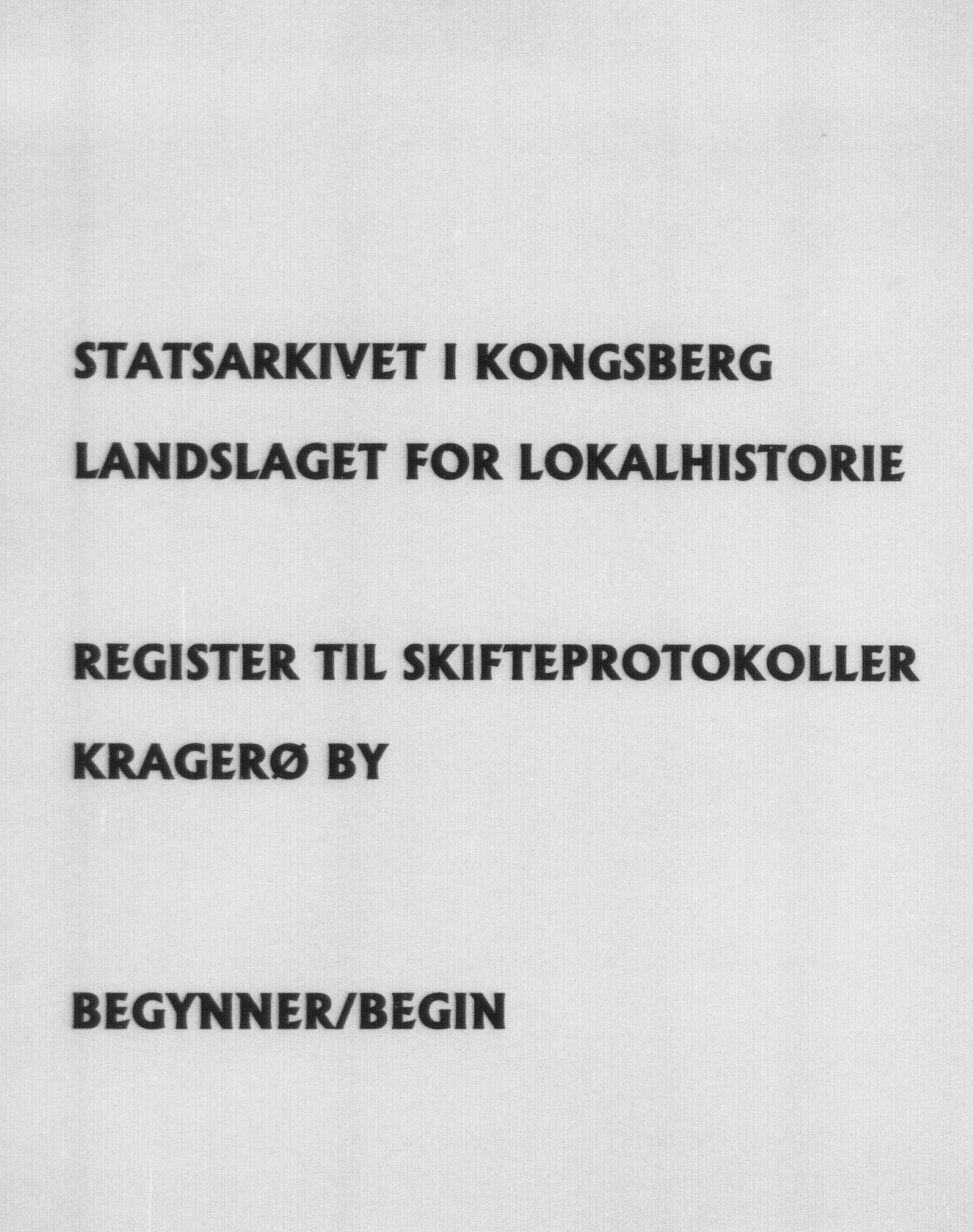 Kragerø byfogd, SAKO/A-215/H, 1731-1799
