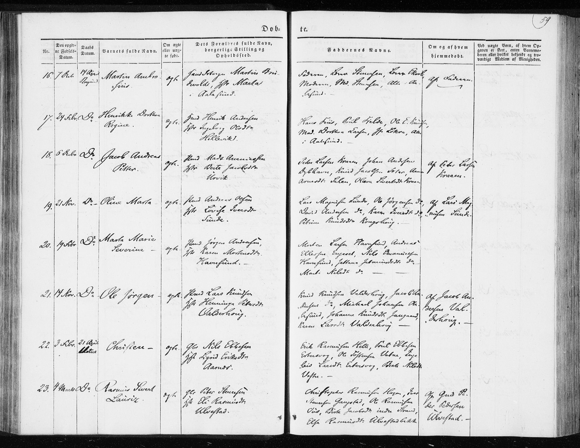 Ministerialprotokoller, klokkerbøker og fødselsregistre - Møre og Romsdal, AV/SAT-A-1454/528/L0415: Residerende kapellans bok nr. 528B03, 1843-1852, s. 59