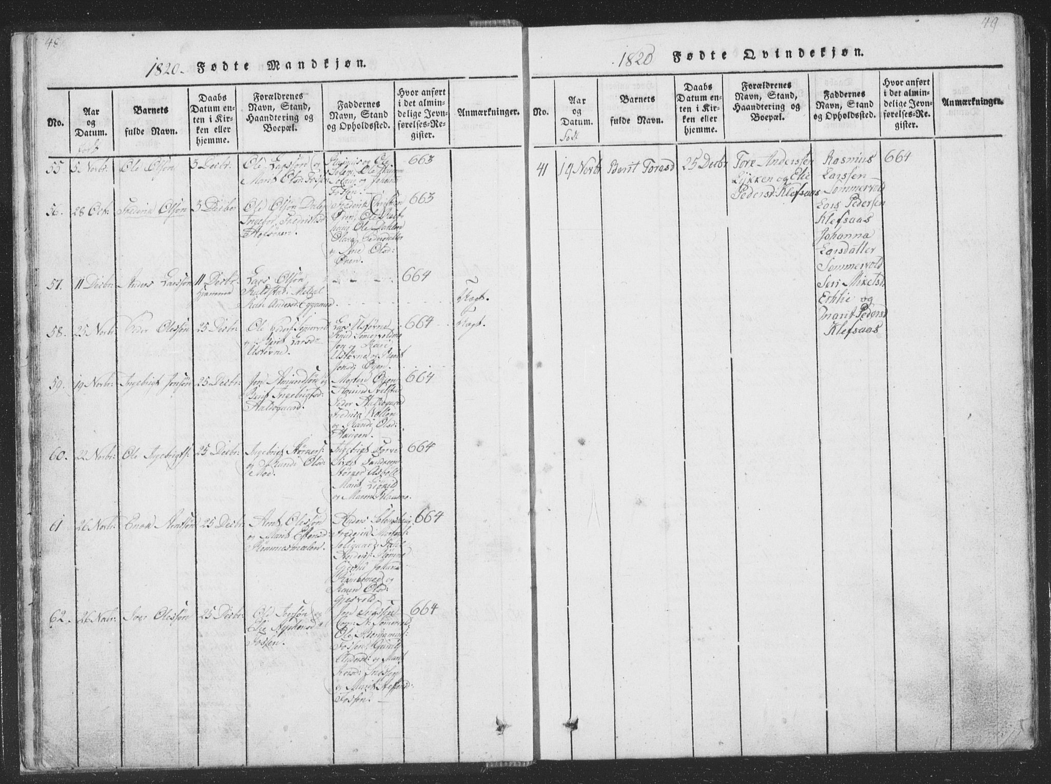 Ministerialprotokoller, klokkerbøker og fødselsregistre - Sør-Trøndelag, AV/SAT-A-1456/668/L0816: Klokkerbok nr. 668C05, 1816-1893, s. 48-49