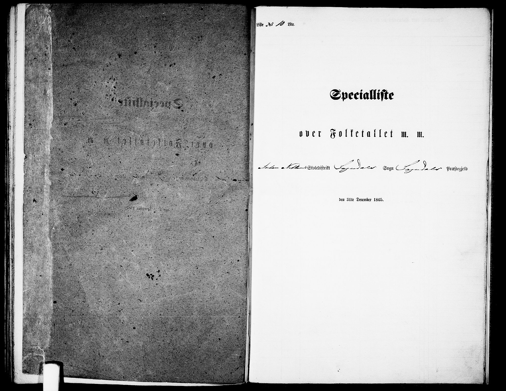RA, Folketelling 1865 for 1111P Sokndal prestegjeld, 1865, s. 122
