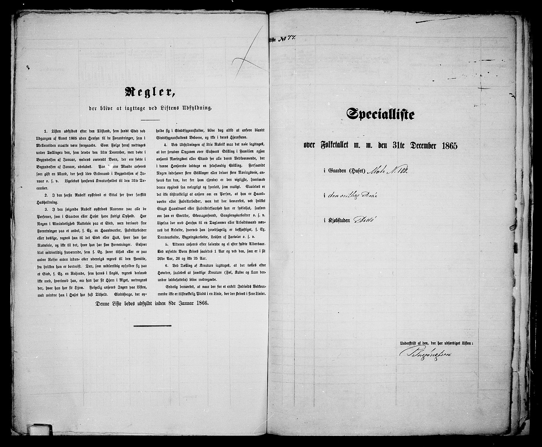 RA, Folketelling 1865 for 1804B Bodø prestegjeld, Bodø kjøpstad, 1865, s. 143