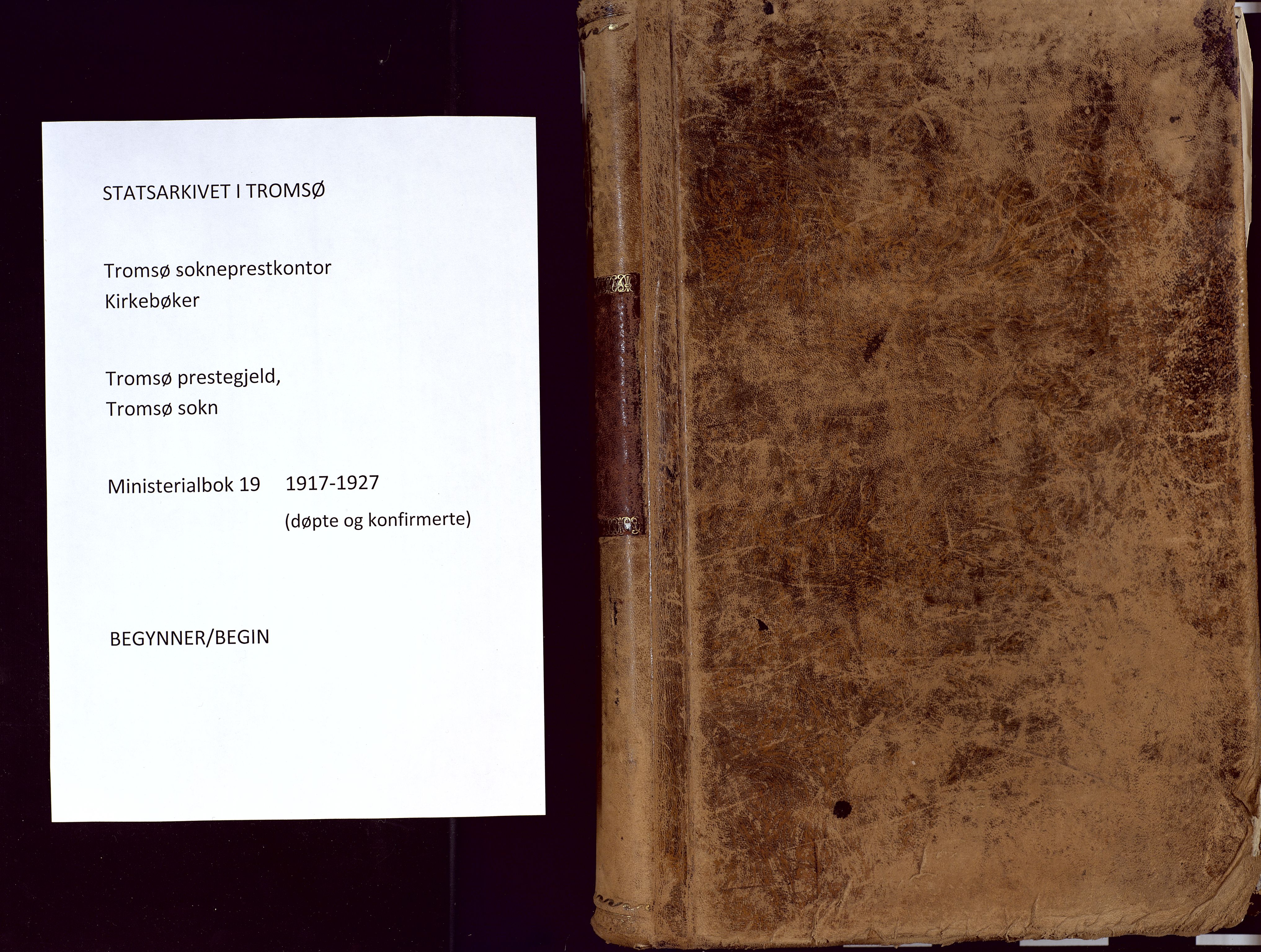 Tromsø sokneprestkontor/stiftsprosti/domprosti, AV/SATØ-S-1343/G/Ga/L0019kirke: Ministerialbok nr. 19, 1917-1927
