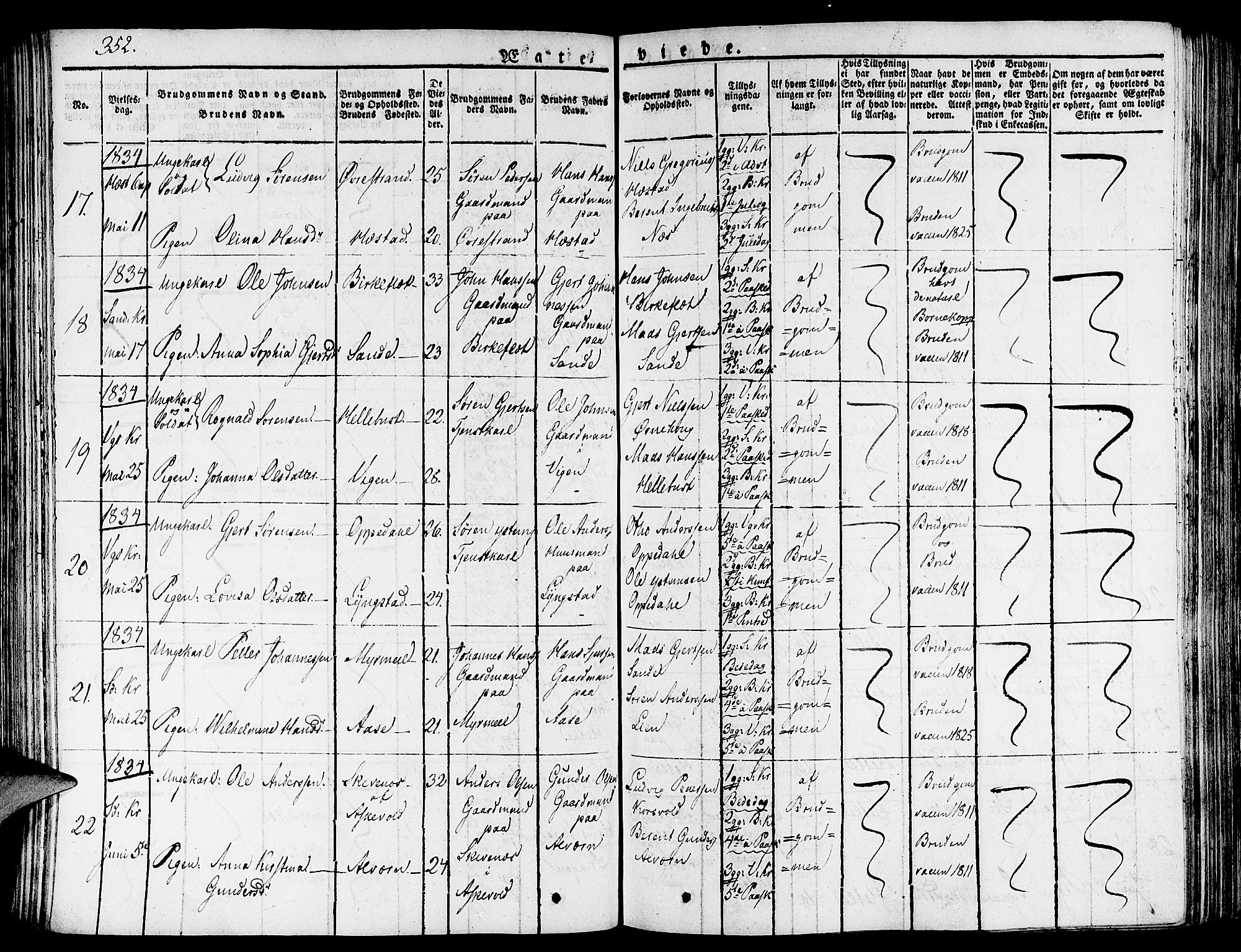 Gaular sokneprestembete, AV/SAB-A-80001/H/Haa: Ministerialbok nr. A 3, 1821-1840, s. 352