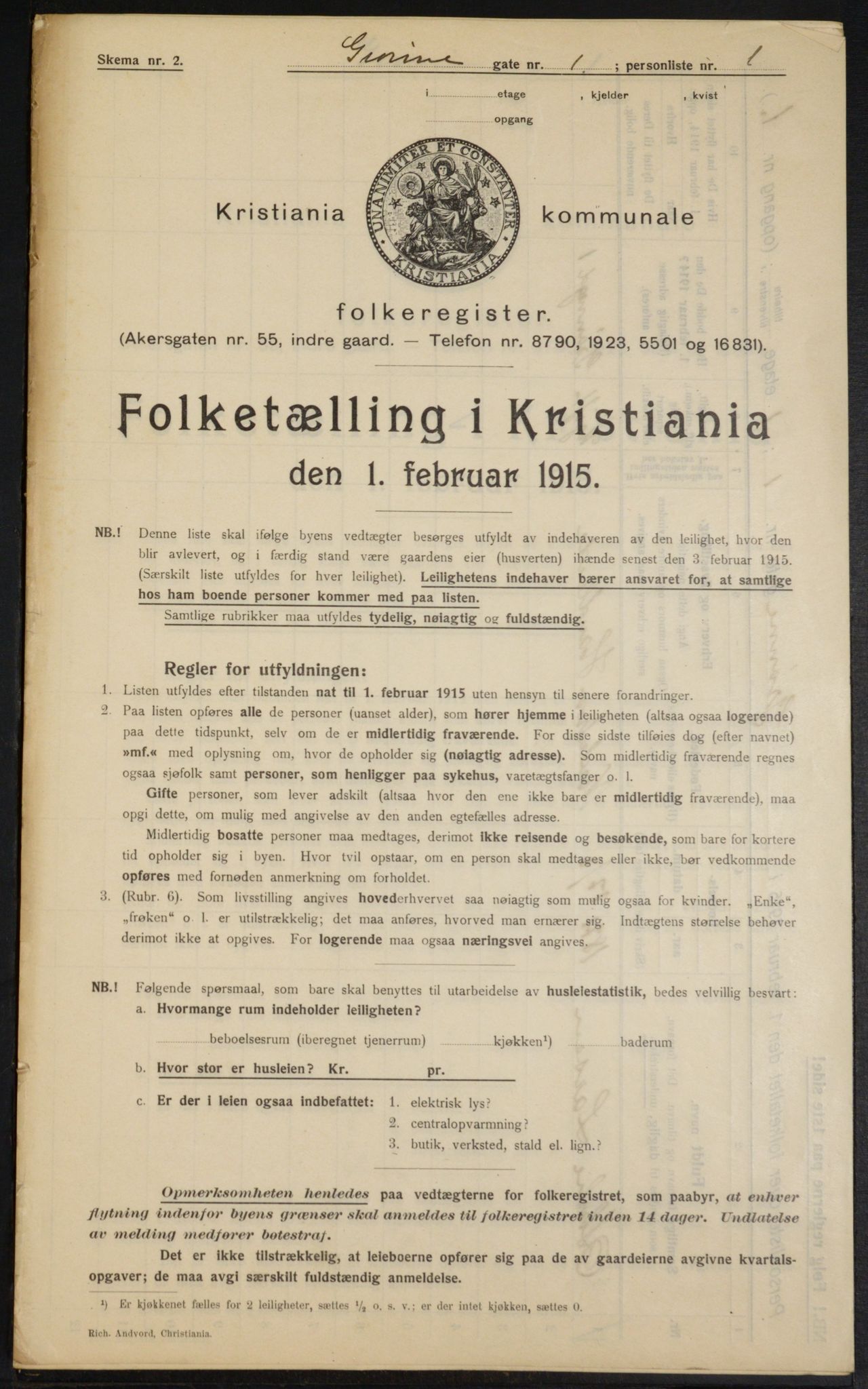 OBA, Kommunal folketelling 1.2.1915 for Kristiania, 1915, s. 31863