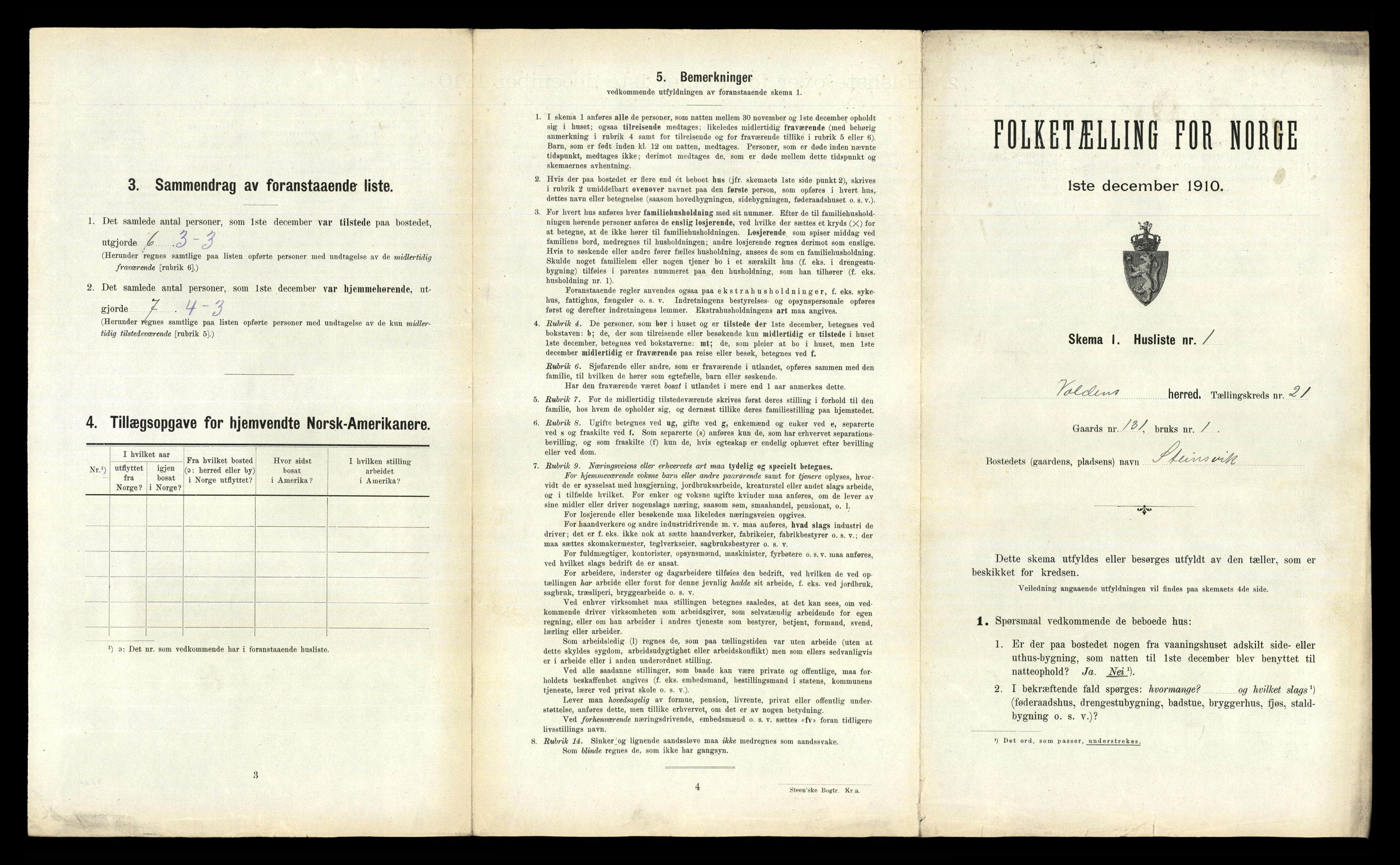 RA, Folketelling 1910 for 1519 Volda herred, 1910, s. 1432