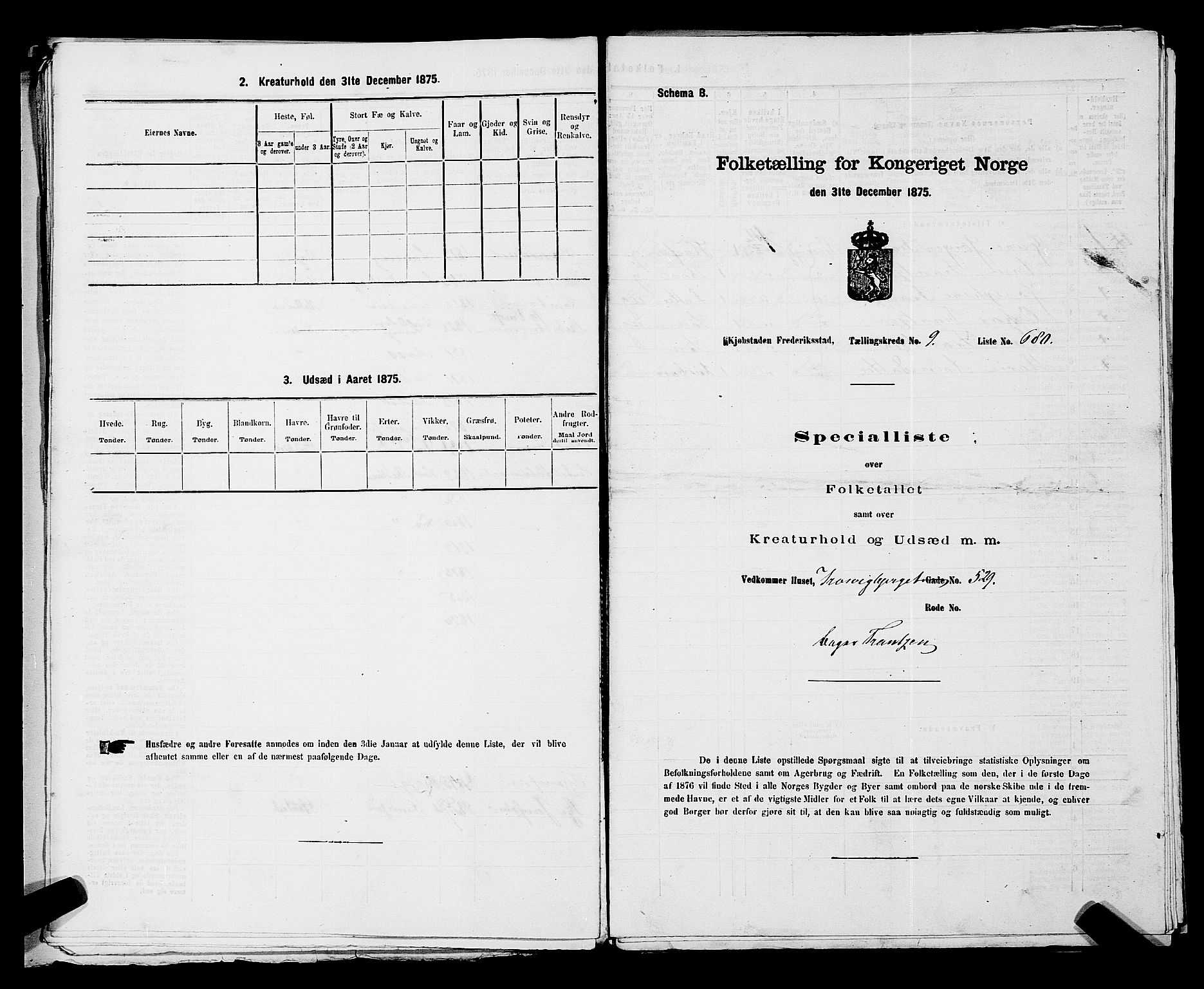 RA, Folketelling 1875 for 0103B Fredrikstad prestegjeld, Fredrikstad kjøpstad, 1875, s. 1544