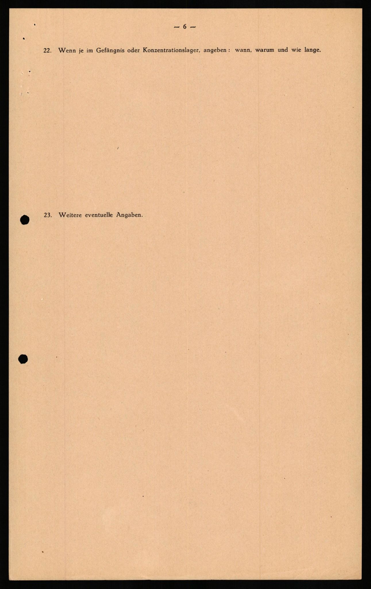 Forsvaret, Forsvarets overkommando II, RA/RAFA-3915/D/Db/L0022: CI Questionaires. Tyske okkupasjonsstyrker i Norge. Tyskere., 1945-1946, s. 105