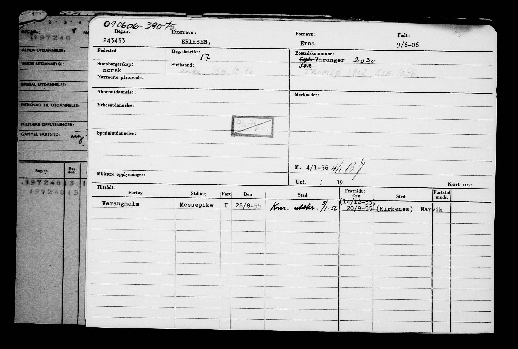 Direktoratet for sjømenn, RA/S-3545/G/Gb/L0065: Hovedkort, 1906, s. 470