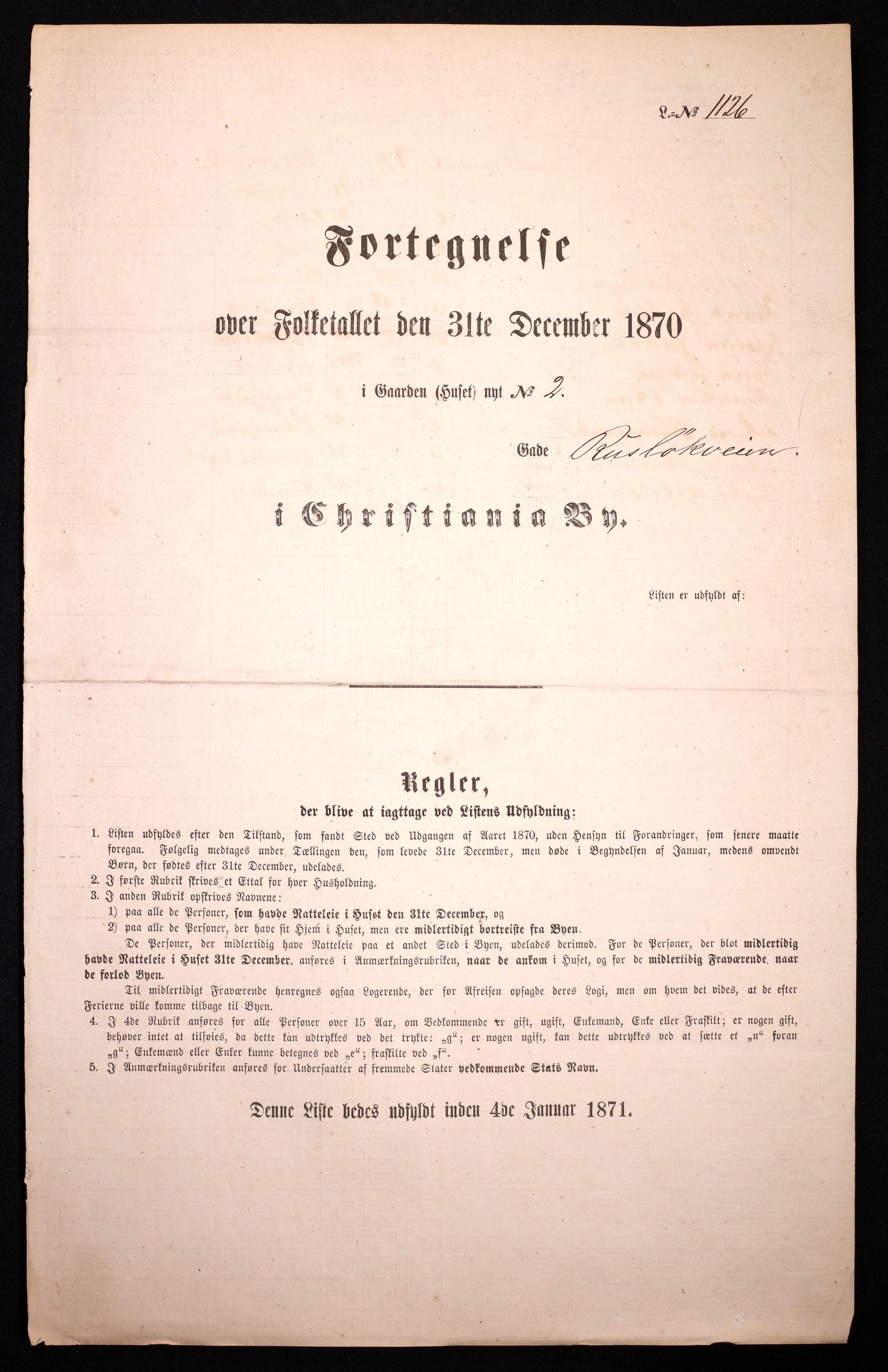 RA, Folketelling 1870 for 0301 Kristiania kjøpstad, 1870, s. 2918