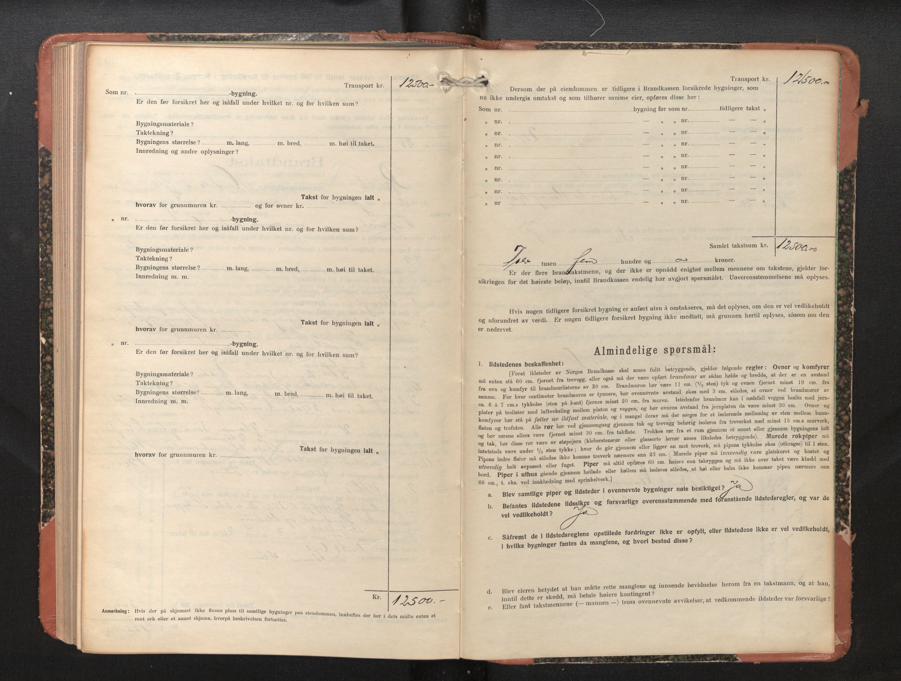 Lensmannen i Bruvik, SAB/A-31301/0012/L0010: Branntakstprotokoll, skjematakst, 1925-1936