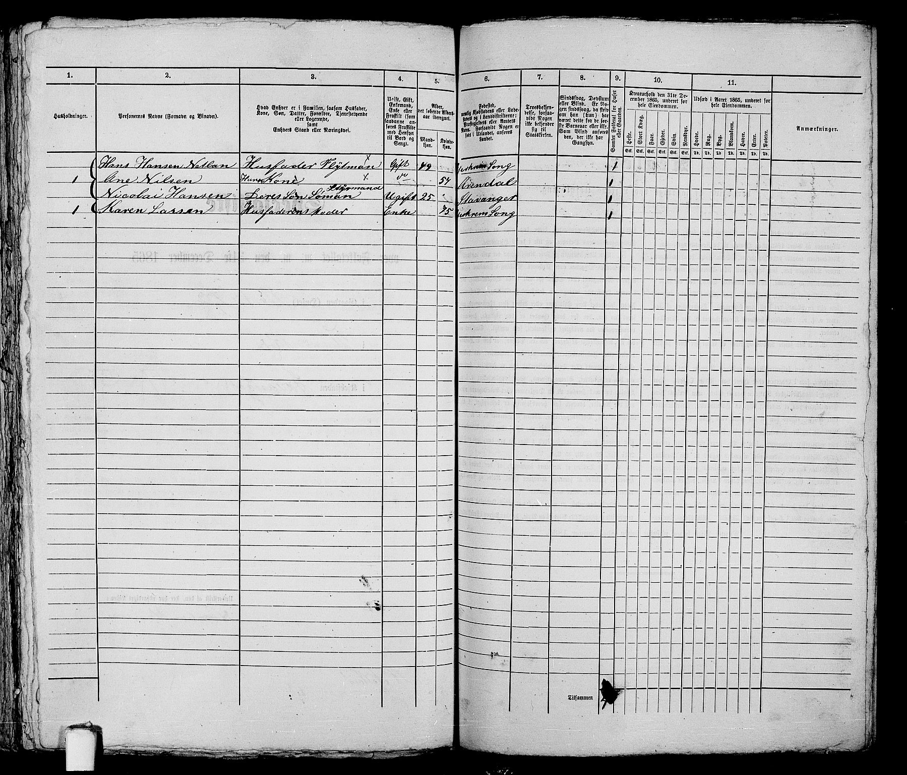 RA, Folketelling 1865 for 1103 Stavanger kjøpstad, 1865, s. 339