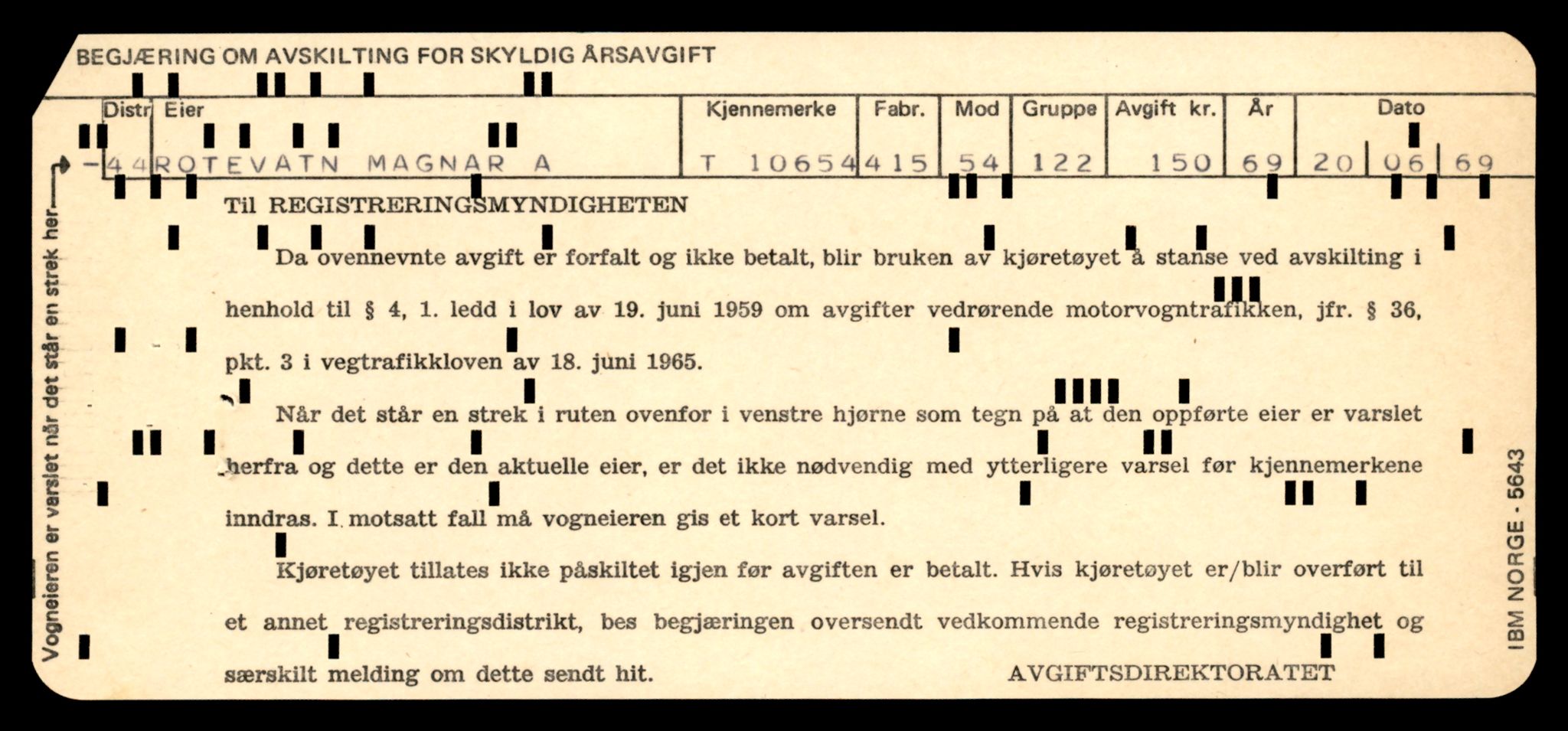 Møre og Romsdal vegkontor - Ålesund trafikkstasjon, AV/SAT-A-4099/F/Fe/L0022: Registreringskort for kjøretøy T 10584 - T 10694, 1927-1998, s. 2011