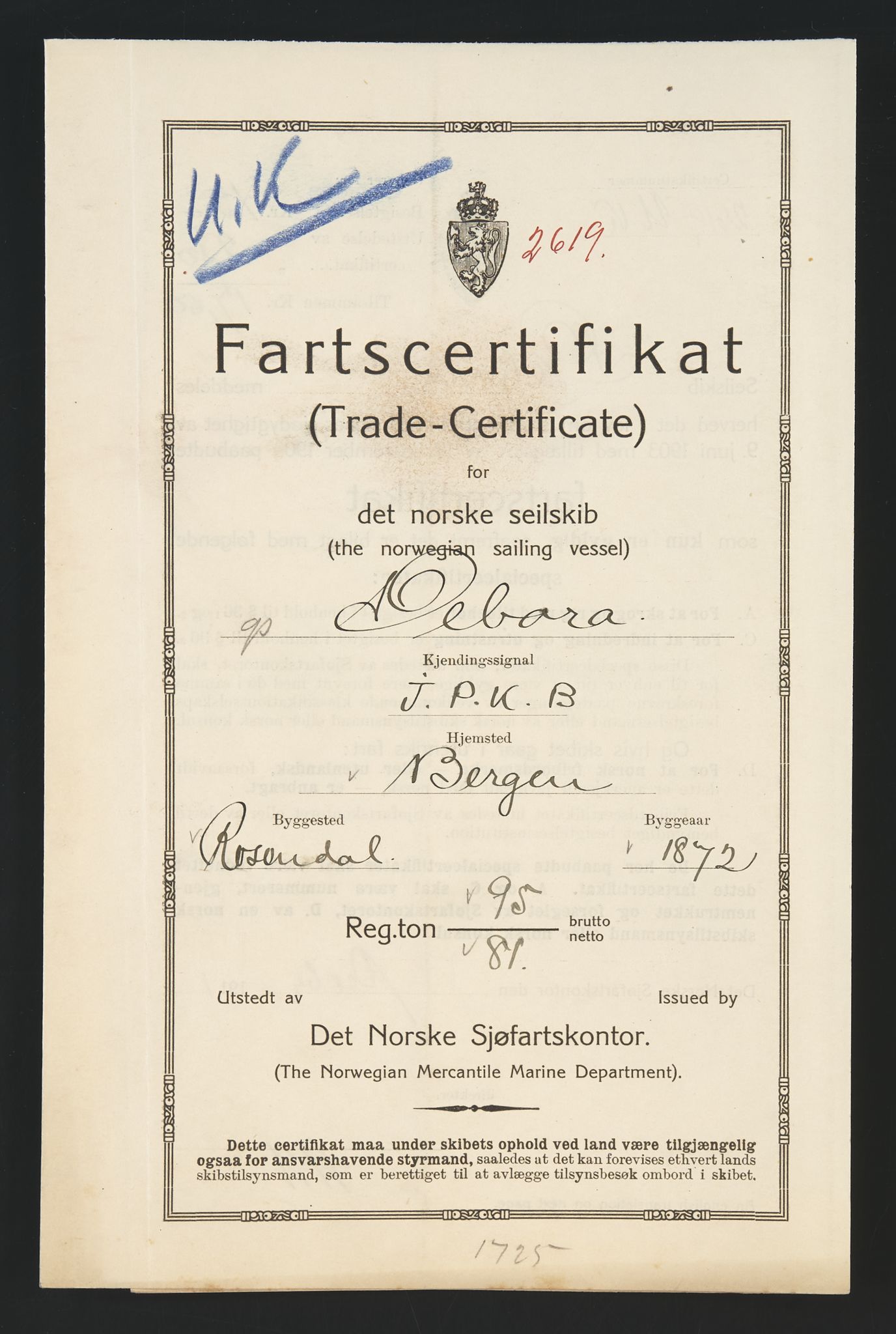 Sjøfartsdirektoratet med forløpere, skipsmapper slettede skip, AV/RA-S-4998/F/Fa/L0235: --, 1847-1930, s. 253