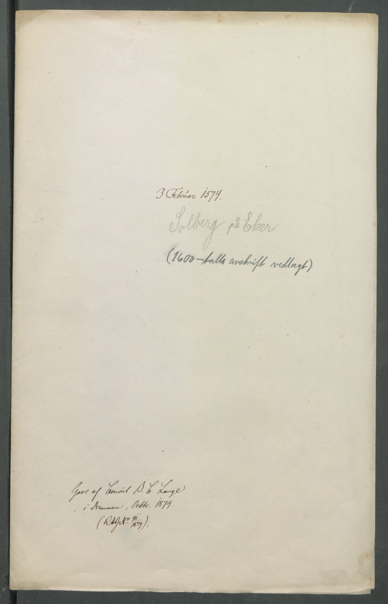 Riksarkivets diplomsamling, AV/RA-EA-5965/F02/L0077: Dokumenter, 1574, s. 2