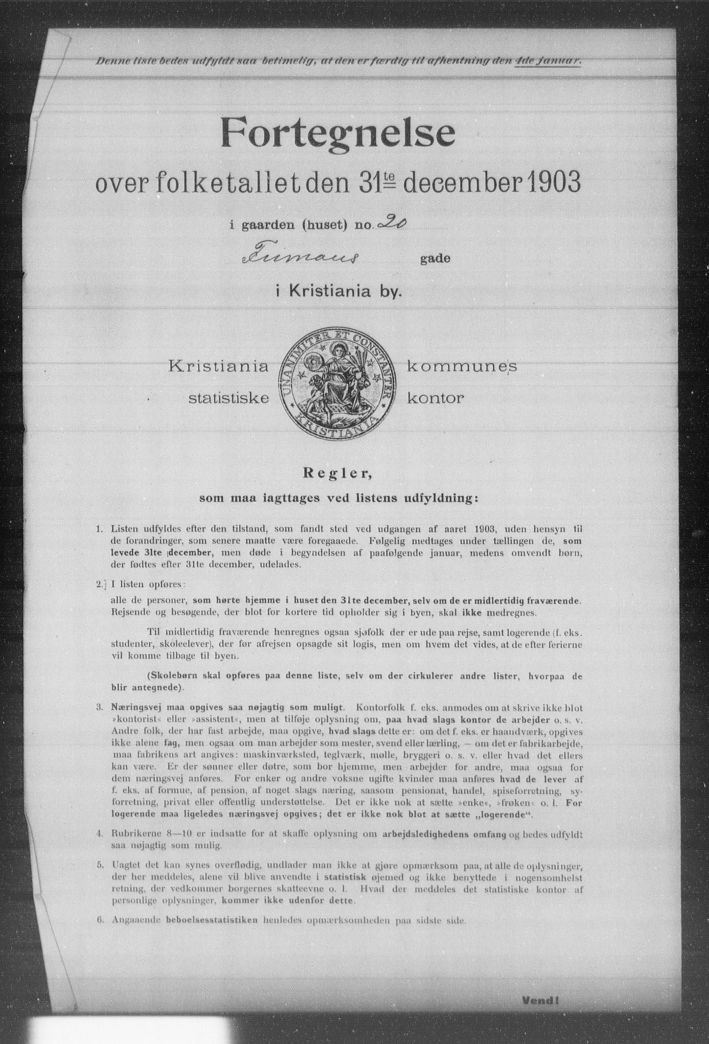 OBA, Kommunal folketelling 31.12.1903 for Kristiania kjøpstad, 1903, s. 5527