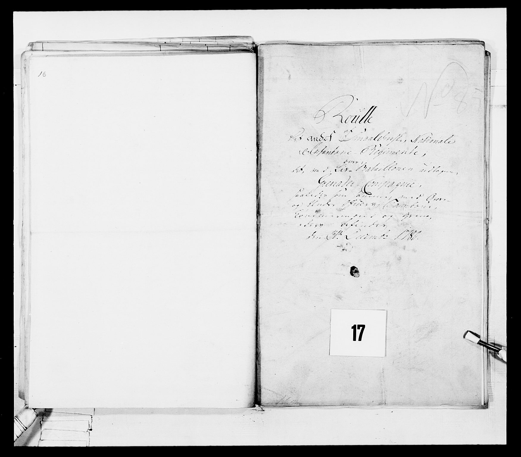 Generalitets- og kommissariatskollegiet, Det kongelige norske kommissariatskollegium, AV/RA-EA-5420/E/Eh/L0055: 2. Smålenske nasjonale infanteriregiment, 1777-1787, s. 96