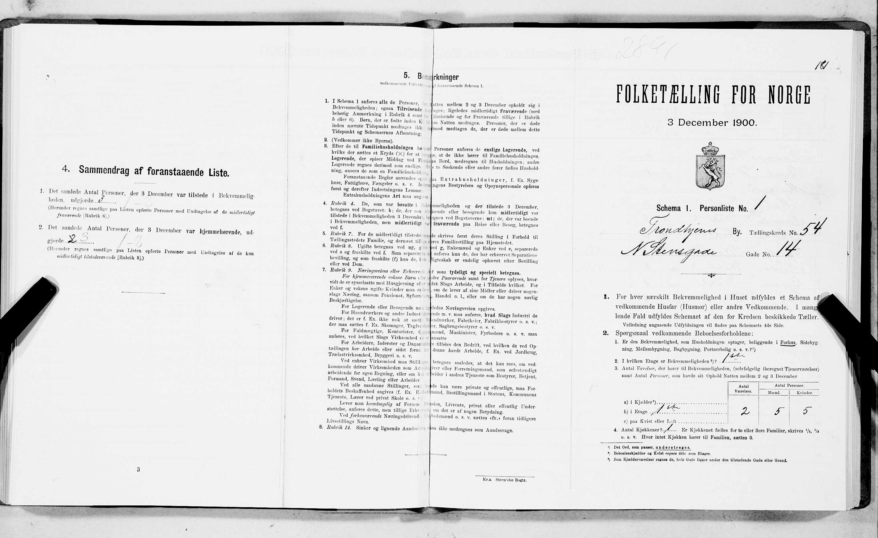 SAT, Folketelling 1900 for 1601 Trondheim kjøpstad, 1900, s. 9248