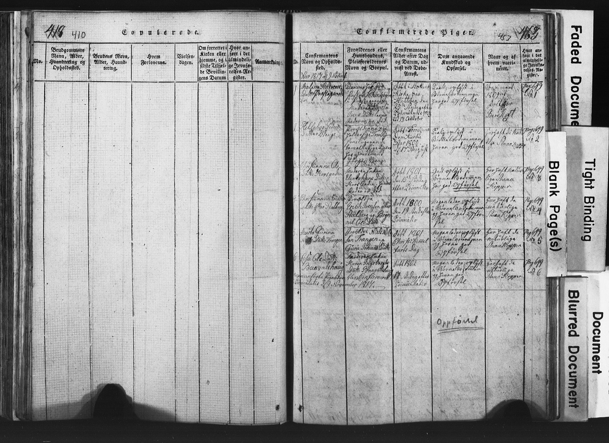 Ministerialprotokoller, klokkerbøker og fødselsregistre - Nord-Trøndelag, AV/SAT-A-1458/701/L0017: Klokkerbok nr. 701C01, 1817-1825, s. 450-451