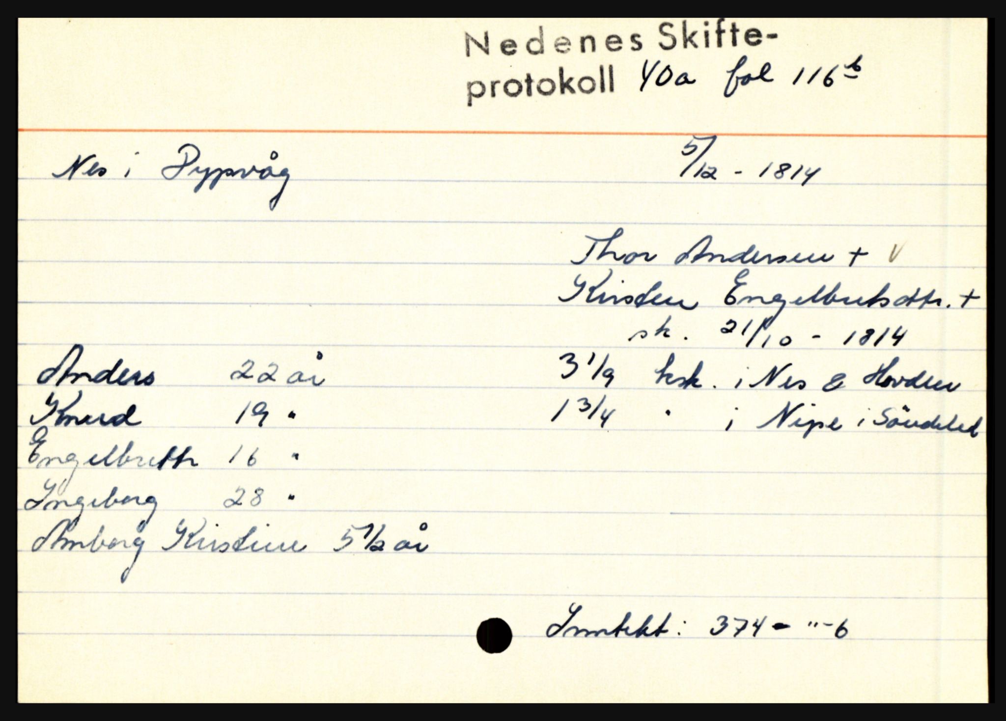 Nedenes sorenskriveri før 1824, AV/SAK-1221-0007/H, s. 21795