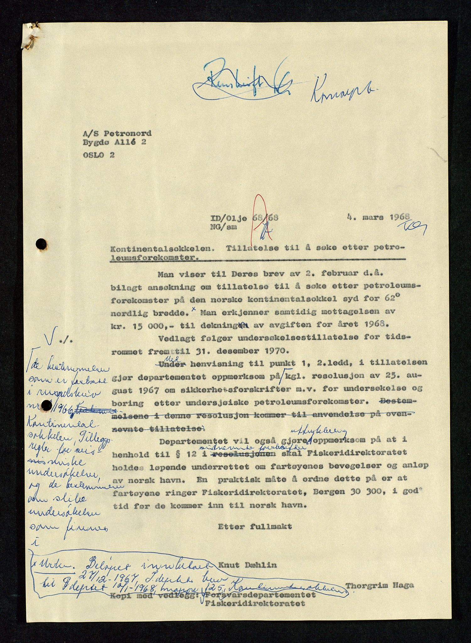 Industridepartementet, Oljekontoret, AV/SAST-A-101348/Da/L0003: Arkivnøkkel 711 Undersøkelser og utforskning, 1963-1971, s. 506