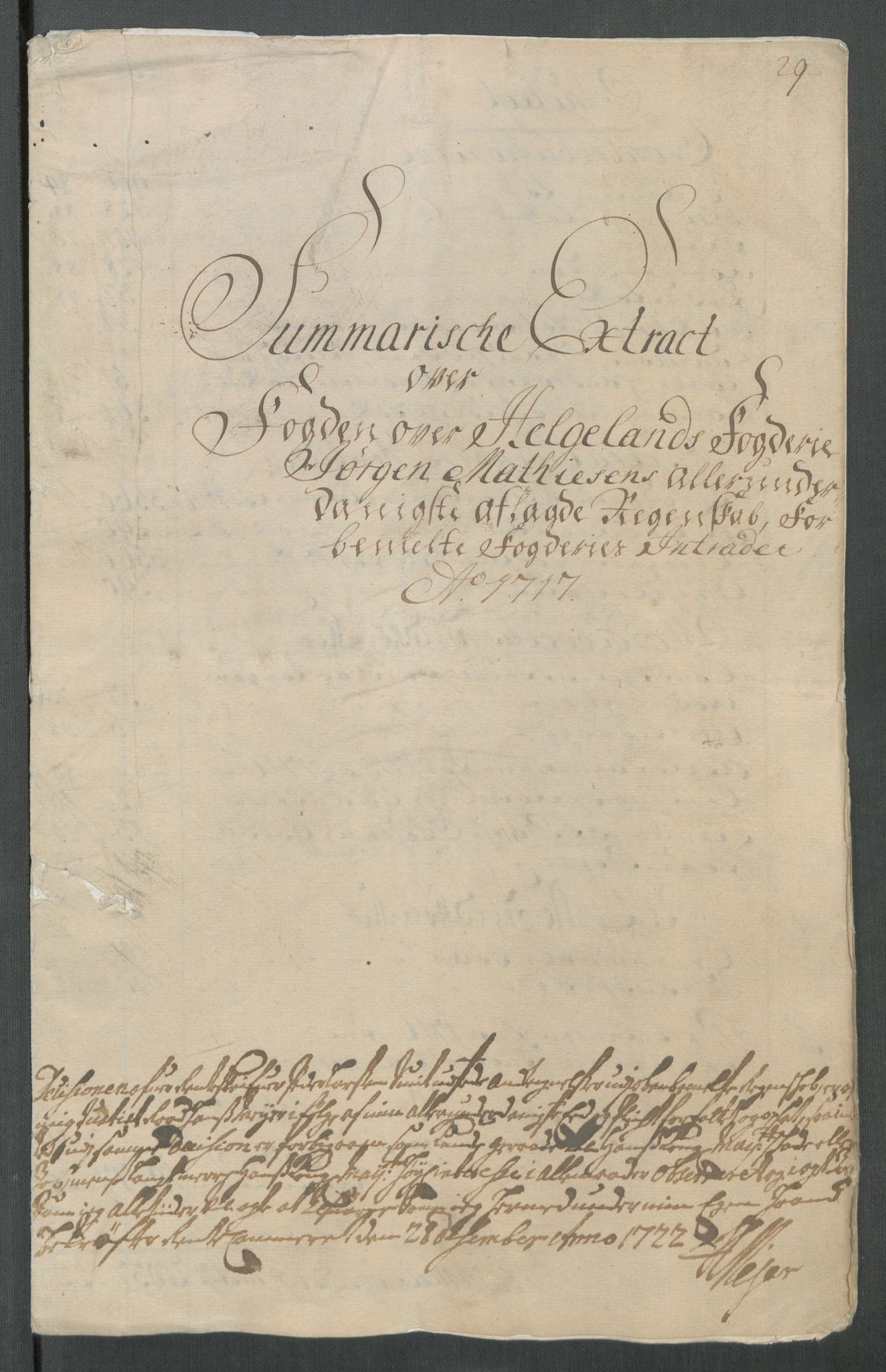 Rentekammeret inntil 1814, Reviderte regnskaper, Fogderegnskap, AV/RA-EA-4092/R65/L4515: Fogderegnskap Helgeland, 1717, s. 17