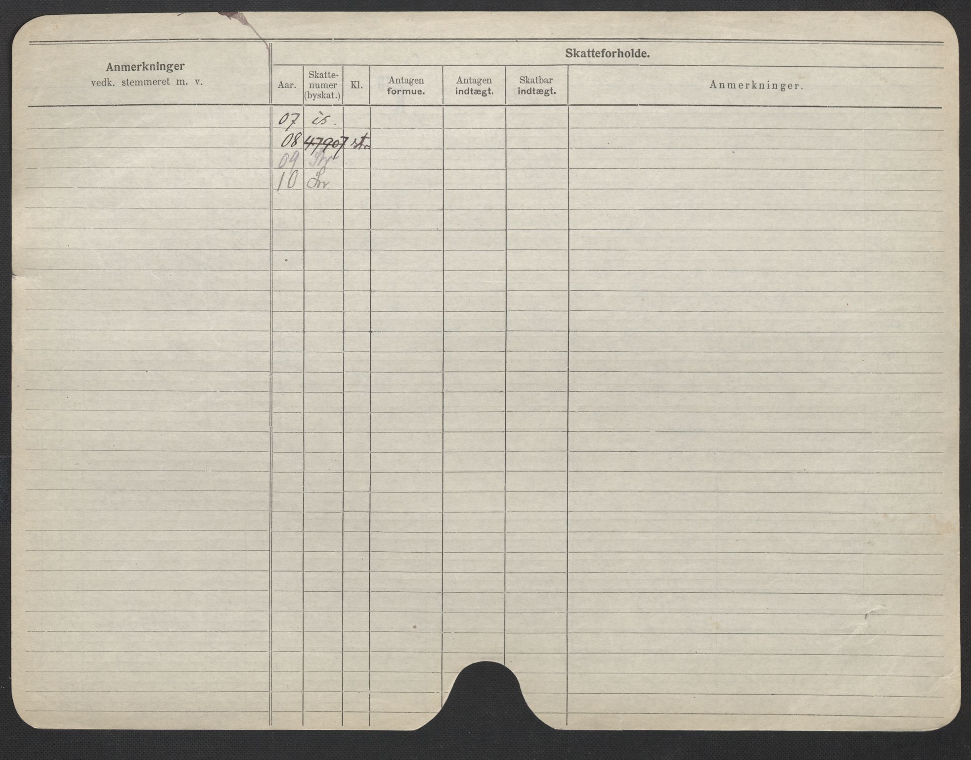Oslo folkeregister, Registerkort, SAO/A-11715/F/Fa/Fac/L0023: Kvinner, 1906-1914, s. 1100b
