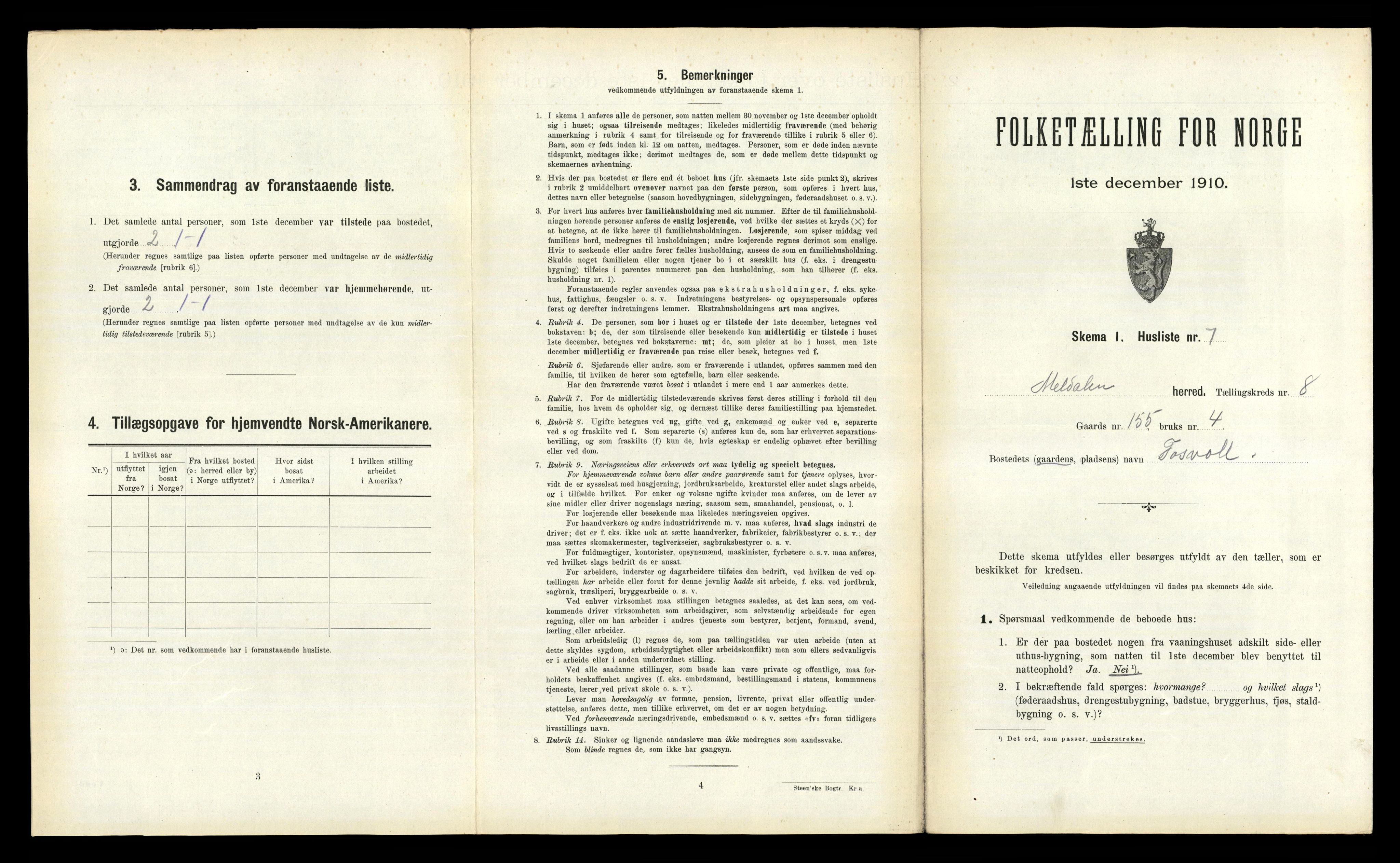 RA, Folketelling 1910 for 1636 Meldal herred, 1910, s. 943