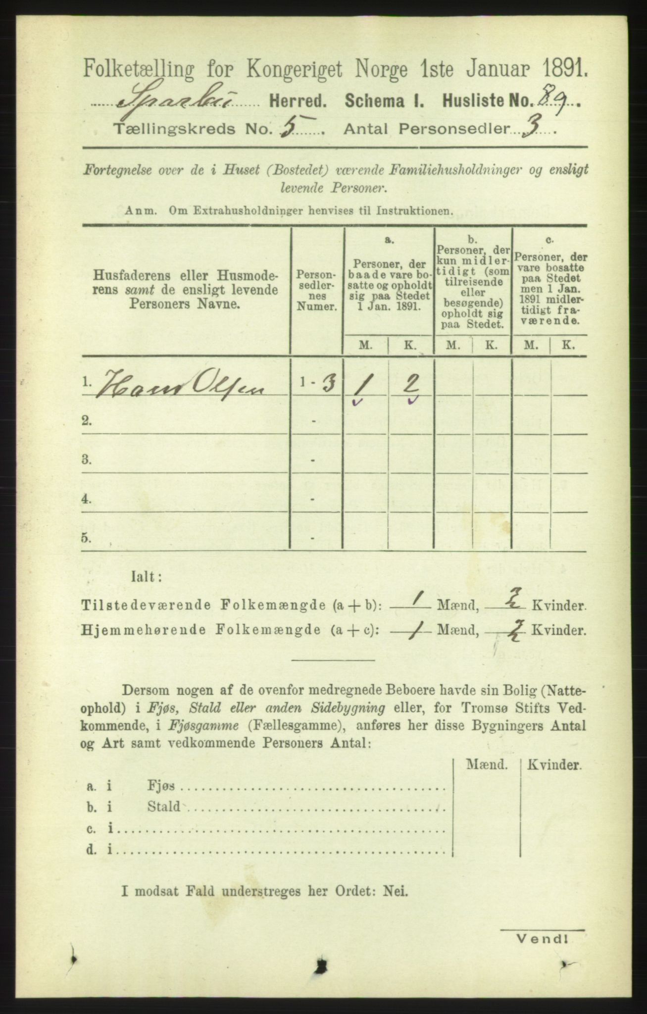 RA, Folketelling 1891 for 1731 Sparbu herred, 1891, s. 1672